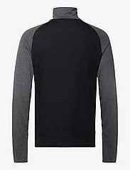 Bula - Retro Merino Wool Halfzip Sweater - mellanlager - black - 1