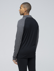 Bula - Retro Merino Wool Halfzip Sweater - vahekihina kantavad jakid - black - 3
