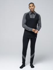 Bula - Retro Merino Wool Halfzip Sweater - vahekihina kantavad jakid - black - 4