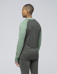 Bula - Retro Merino Wool Halfzip Sweater - mid layer jackets - ivy - 3