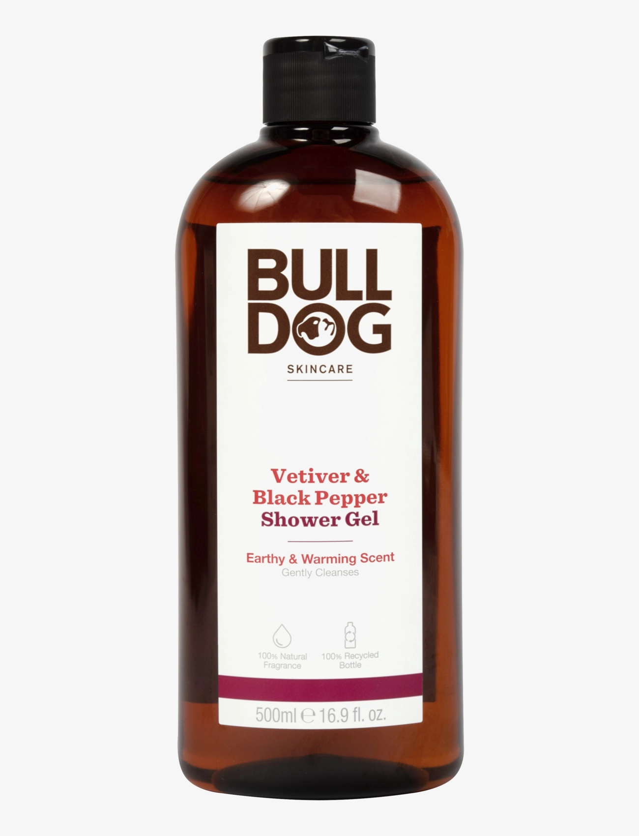 Bulldog Vetiver & Black Pepper Shower Gel 500 Ml, Badekar og bruser, Nude, Str: 500 ml