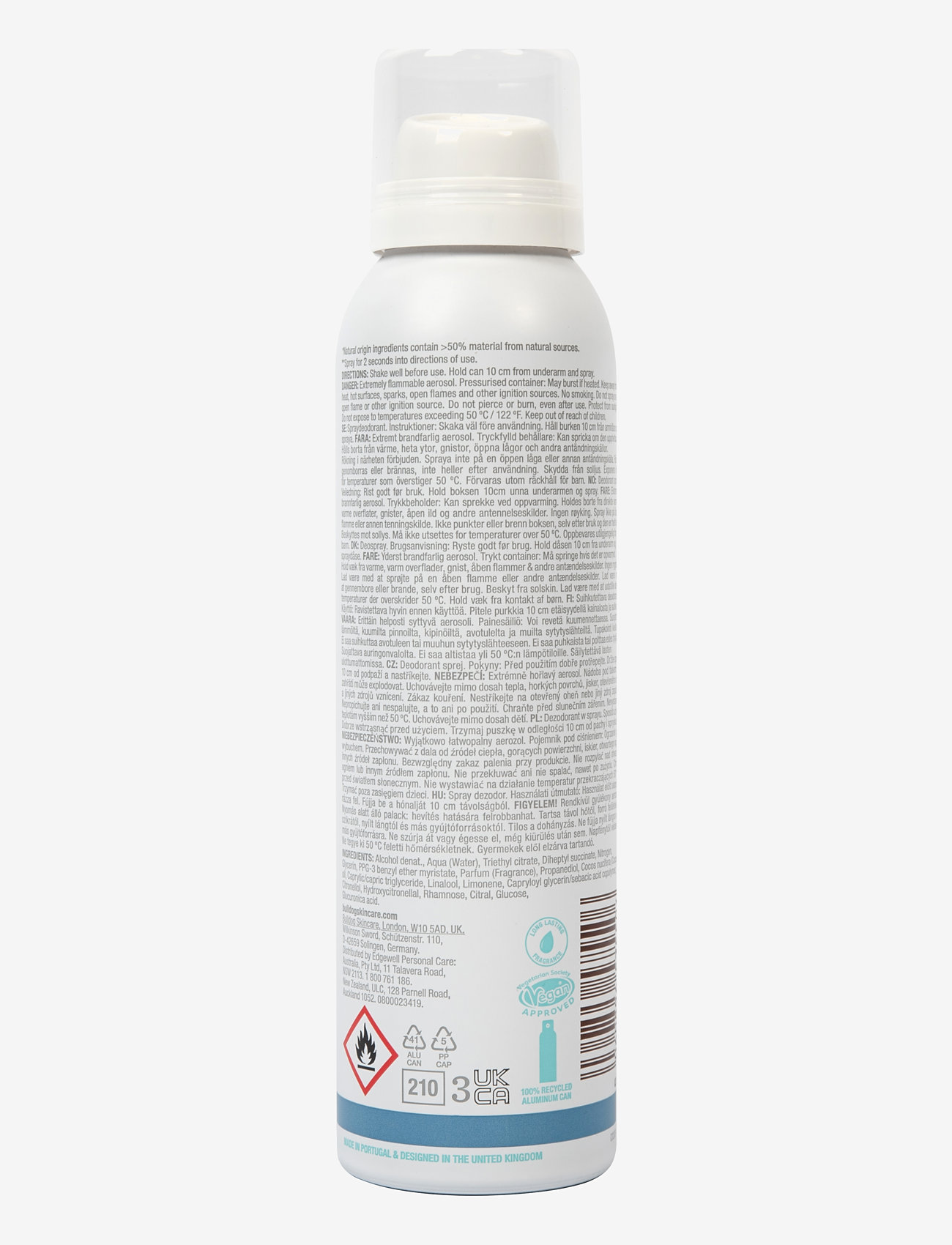 Bulldog - Fresh Mint & Cedarwood Spray Deodorant - deospray - clear - 3