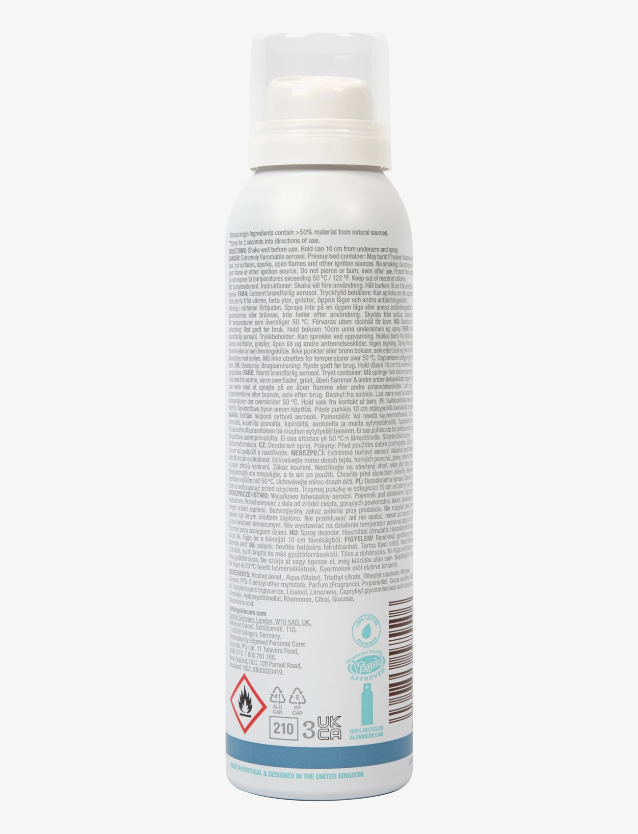 Bulldog - Fresh Mint & Cedarwood Spray Deodorant - deospray - clear - 3