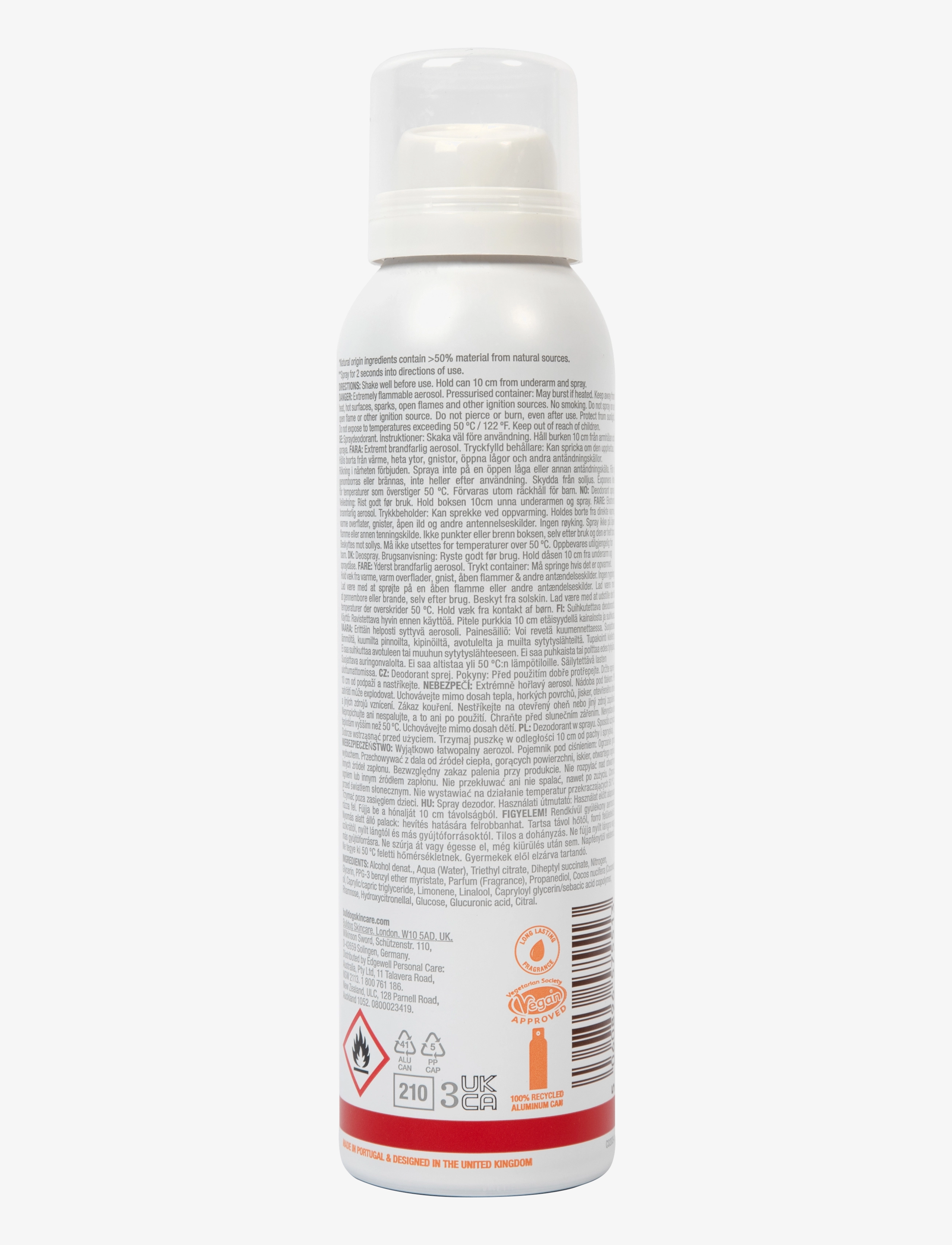 Bulldog - Bergamot & Sandalwood Spray Deodorant - clear - 2