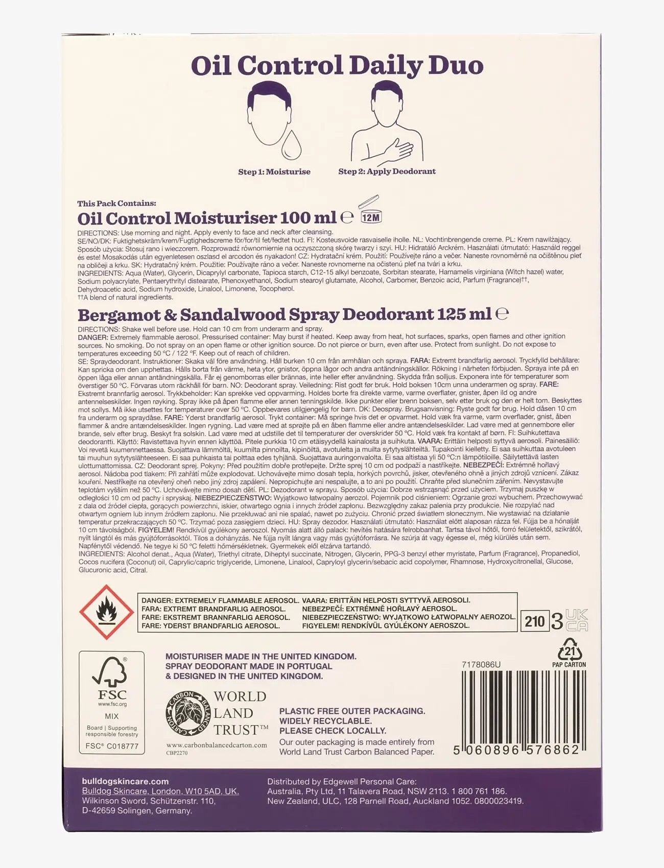 Bulldog - Oil Control Daily Duo - til ham - clear - 1