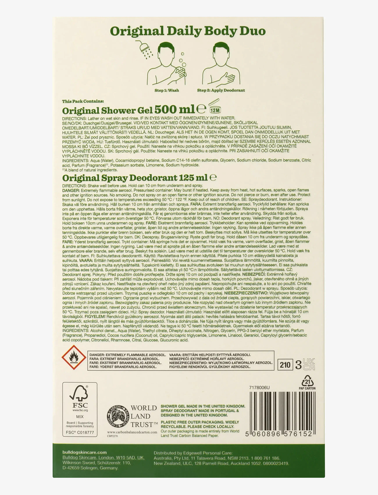 Bulldog - Original Daily Body Duo - gåvoset - clear - 1