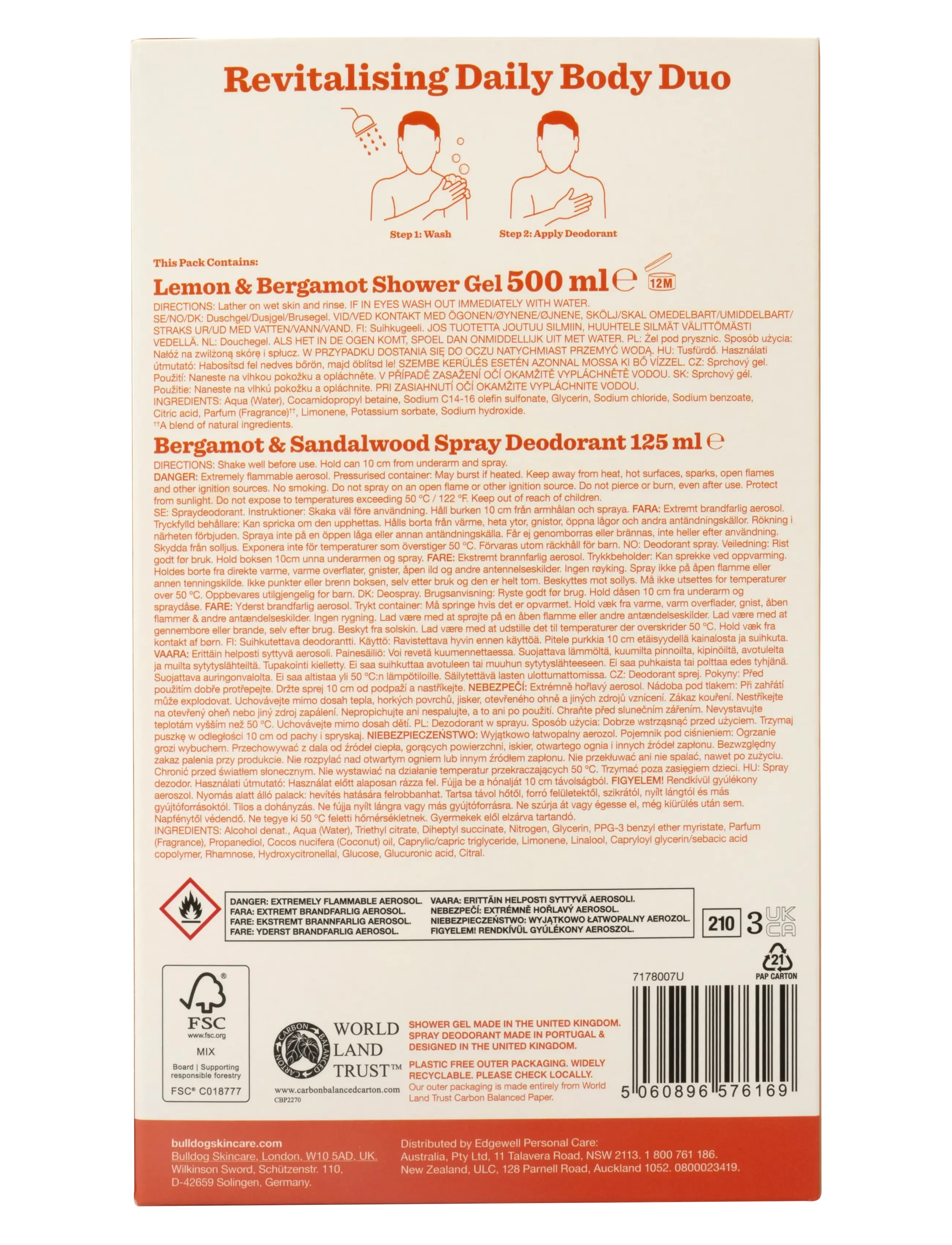 Bulldog - Revitalising Daily Body Duo - gåvoset - clear - 1