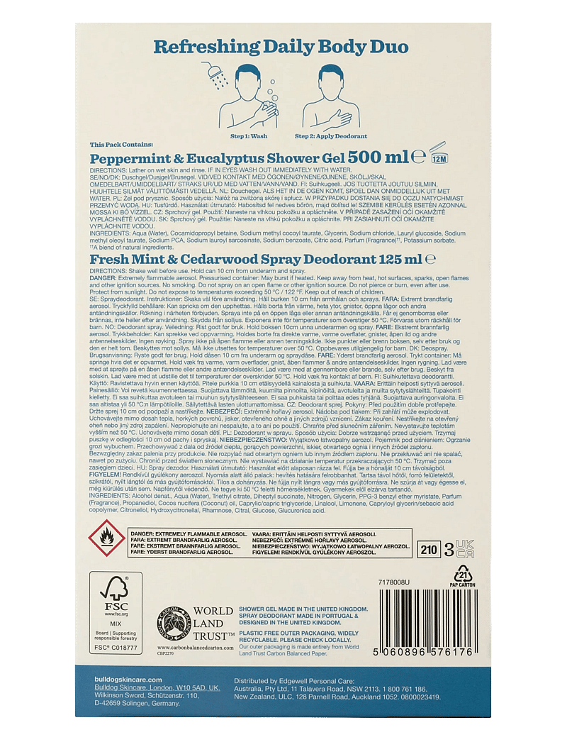 Bulldog - Refreshing Daily Body Duo - giftset - clear - 1