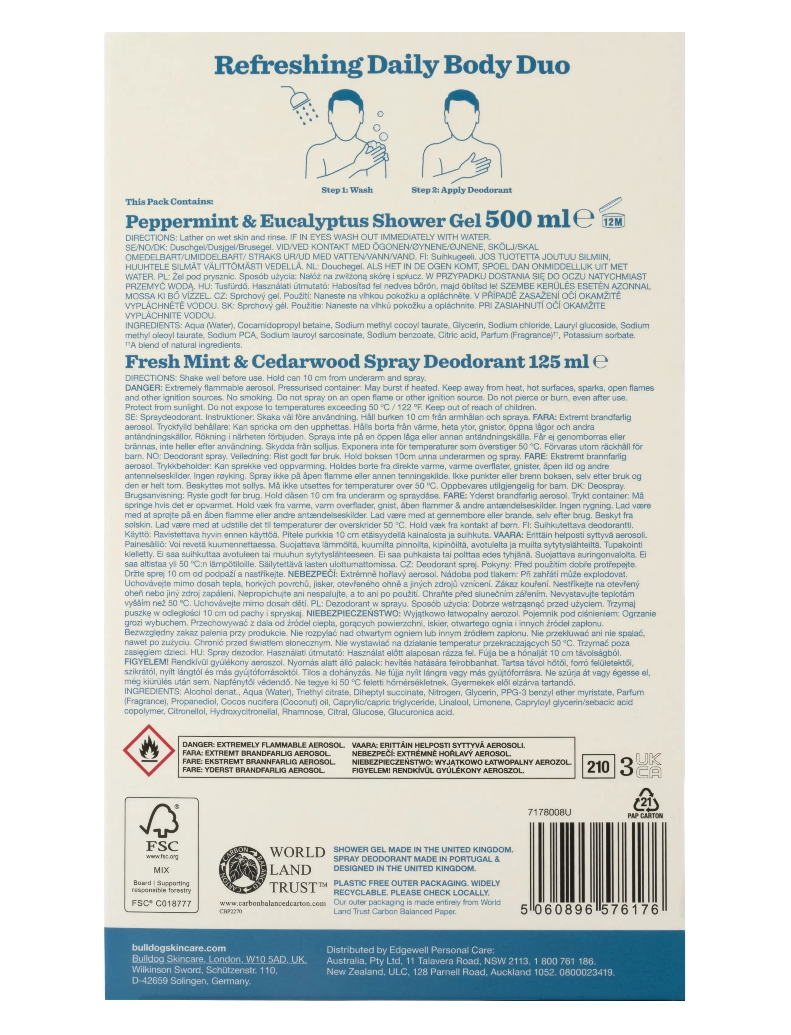 Bulldog - Refreshing Daily Body Duo - gåvoset - clear - 1