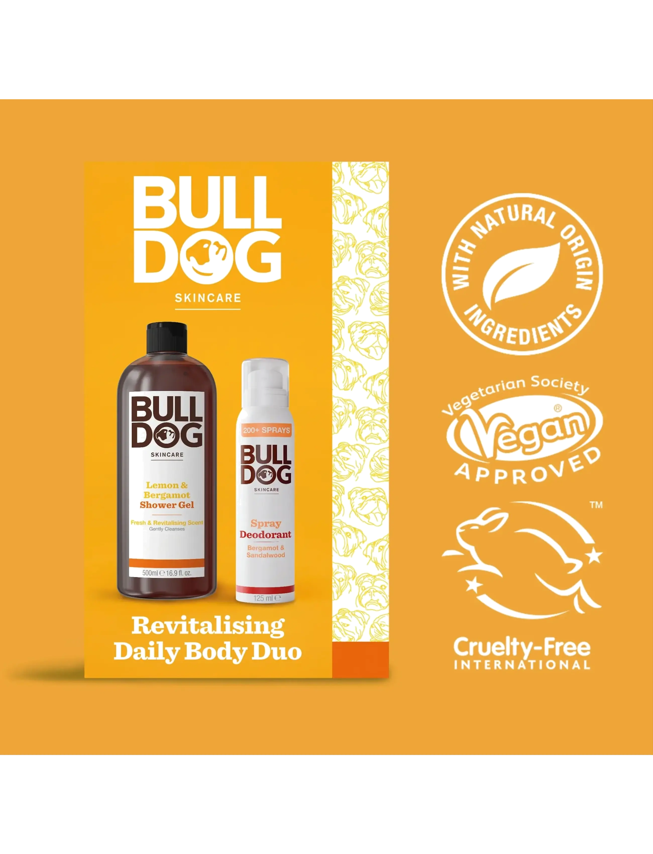 Bulldog - Revitalising Daily Body Duo 500+125 ml - til ham - no colour - 2