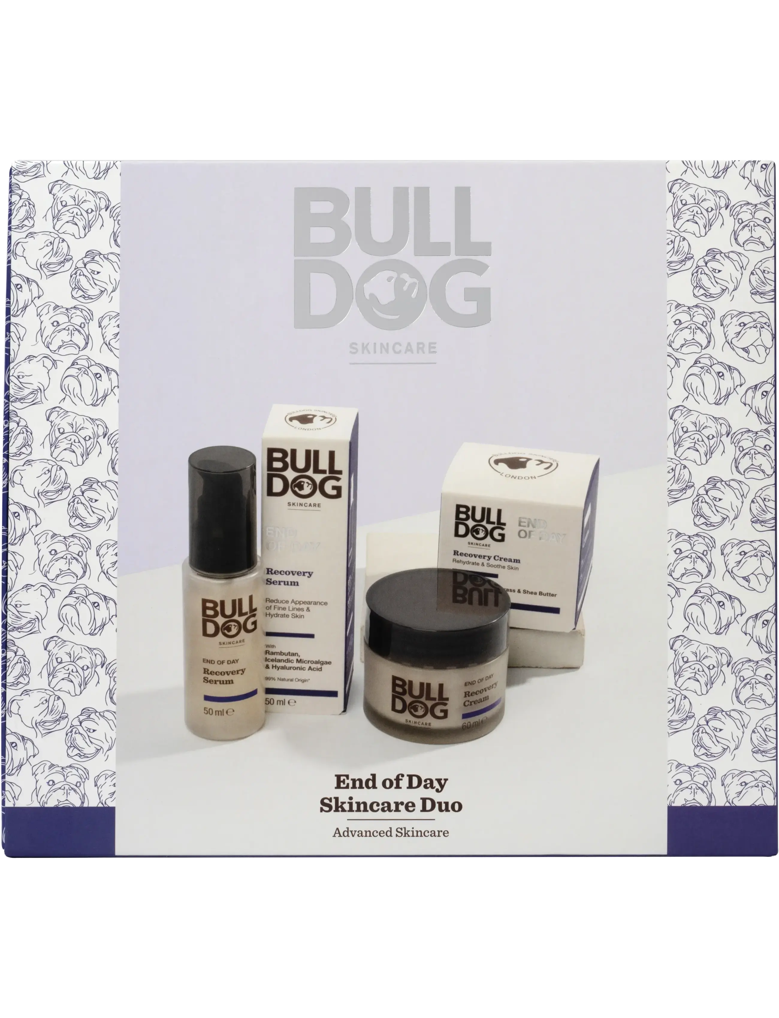 Bulldog End of Day Recovery Duo 50+60 ml - Gavesæt - NO COLOUR / undefined