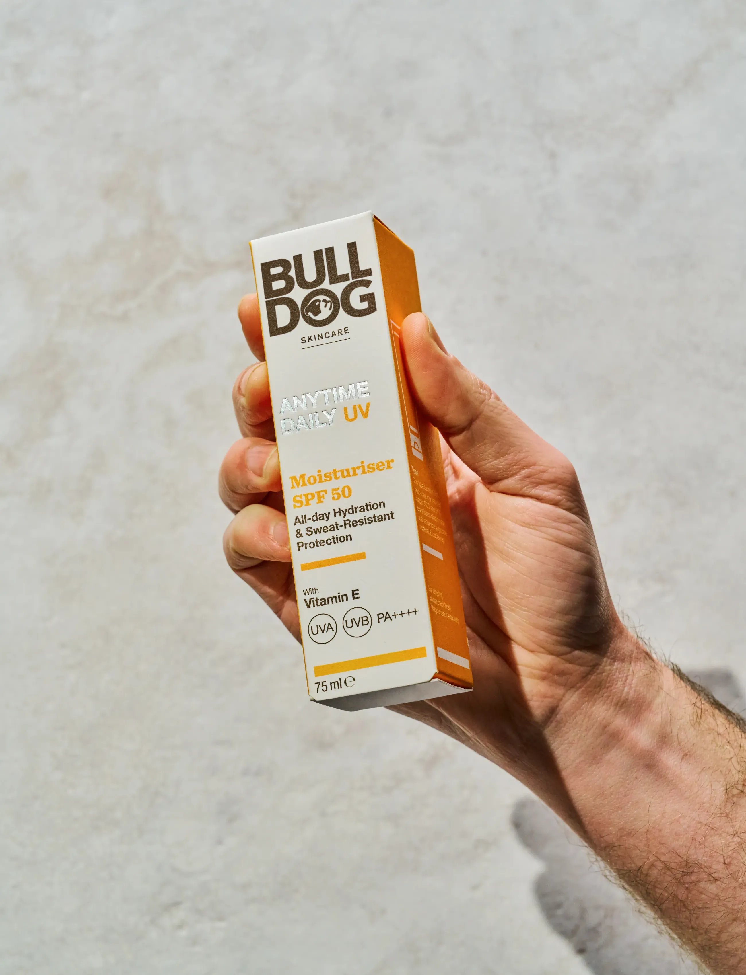 Bulldog Anytime Daily Moisturiser Spf 50 75ml, 75 ml, Nude, Ansigt > Fugtighedscreme, Herre