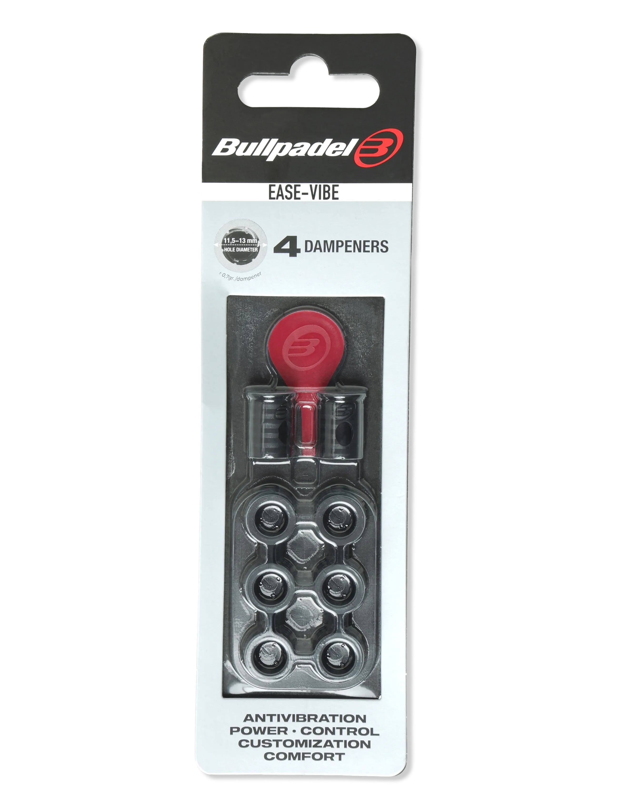 Bullpadel Ease Vibe, Schläger Vibrationsdämpfer, Schwarz, Gr.ONE SIZE