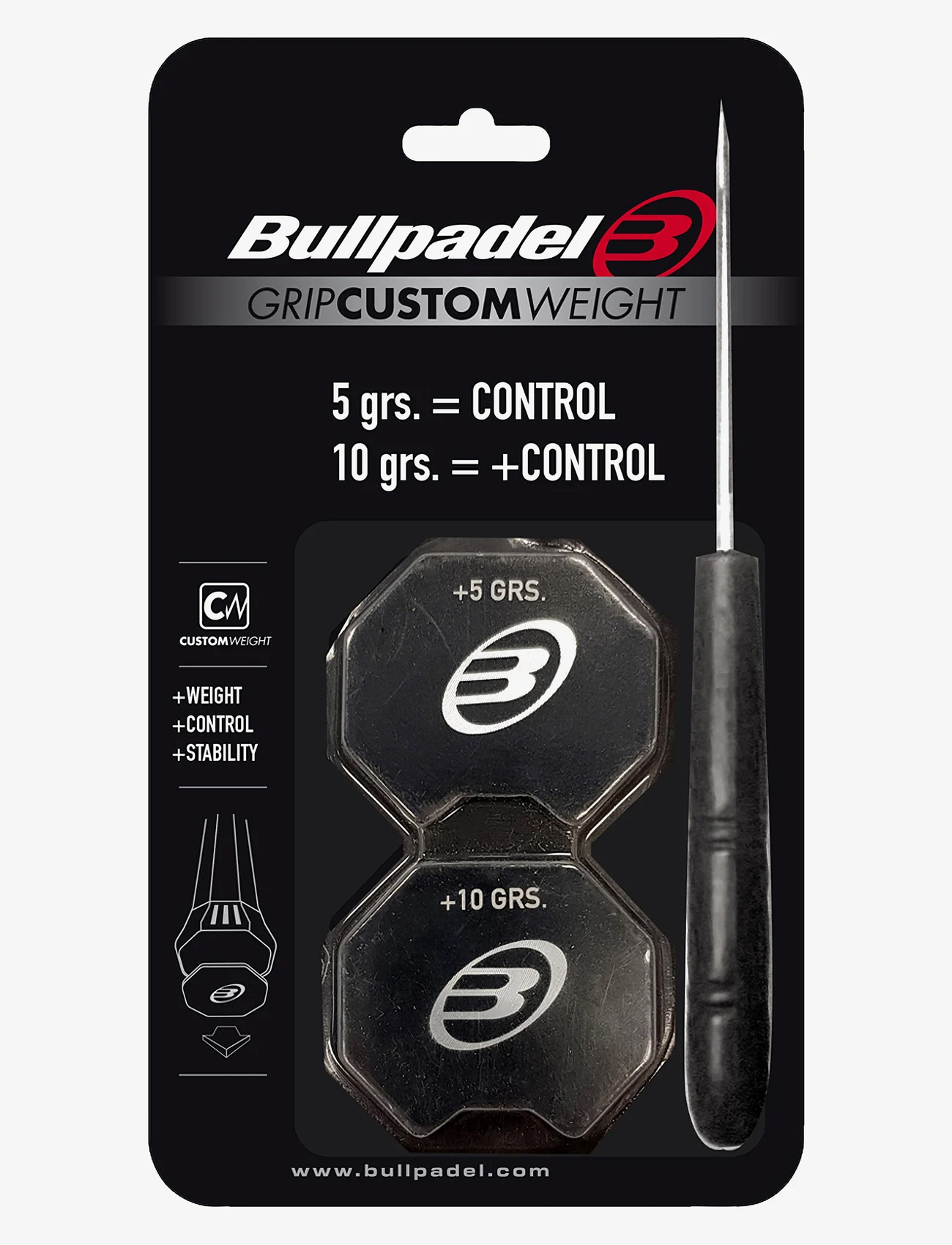 Bullpadel - GRIPWEIGHT 5/10G - balles et accessoires - black - 0