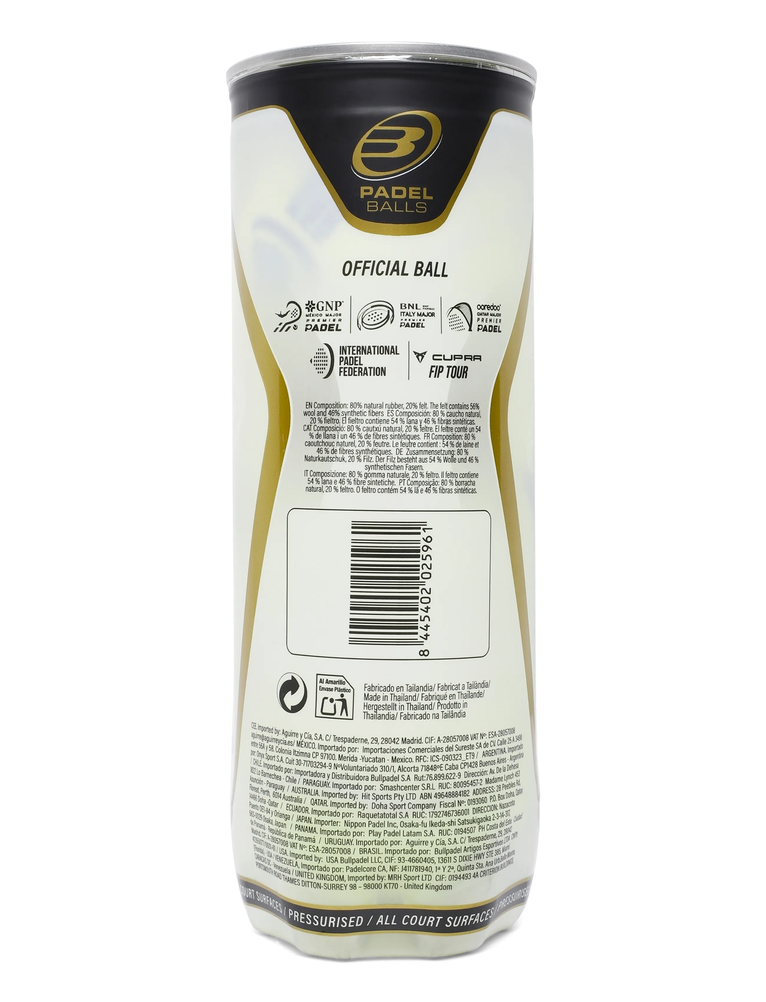 Bullpadel - NEXT - bolde & tilbehør - yellow - 3