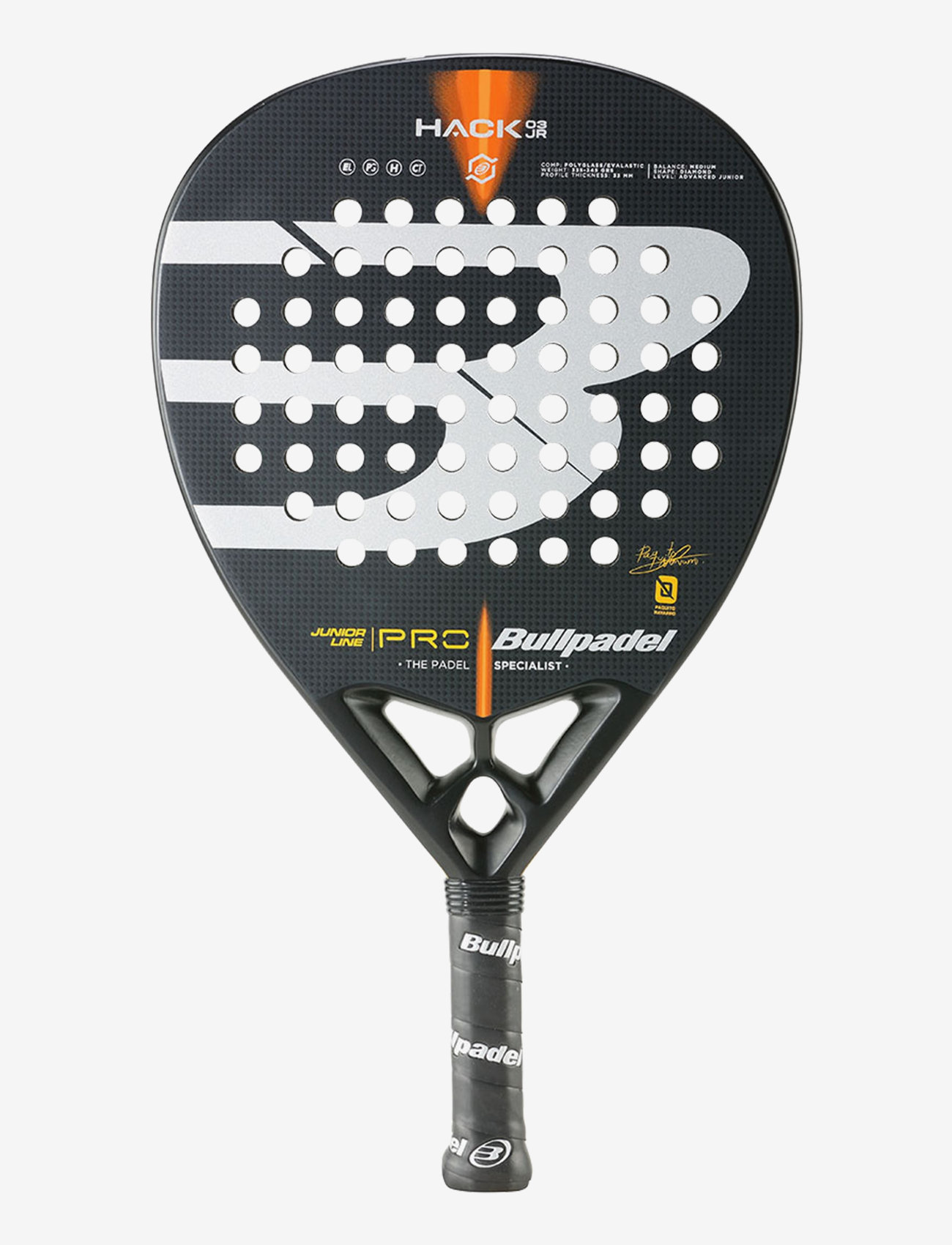 Bullpadel - HACK JR - padel rackets - black - 0