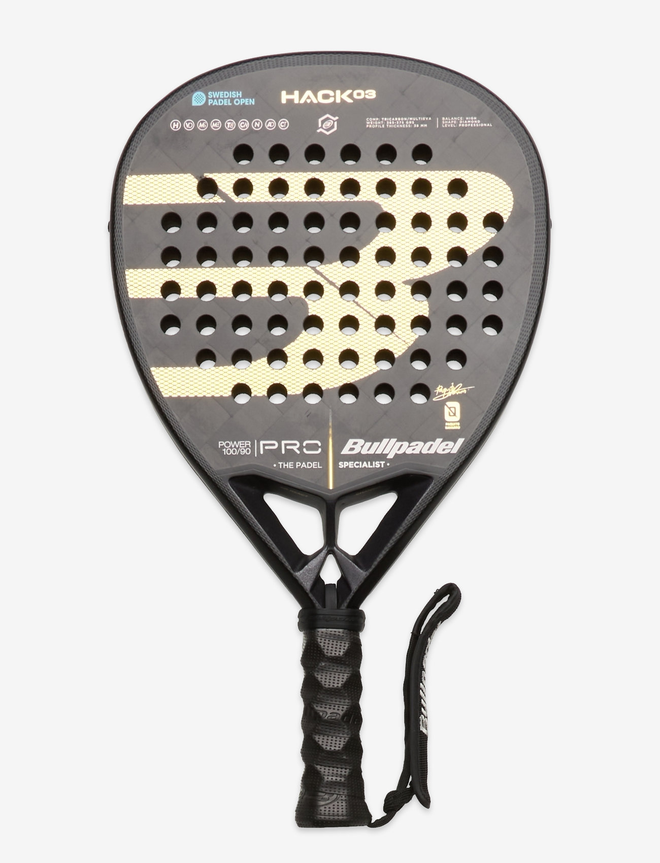 Bullpadel - HACK 03 SPO - padelschläger - black - 0