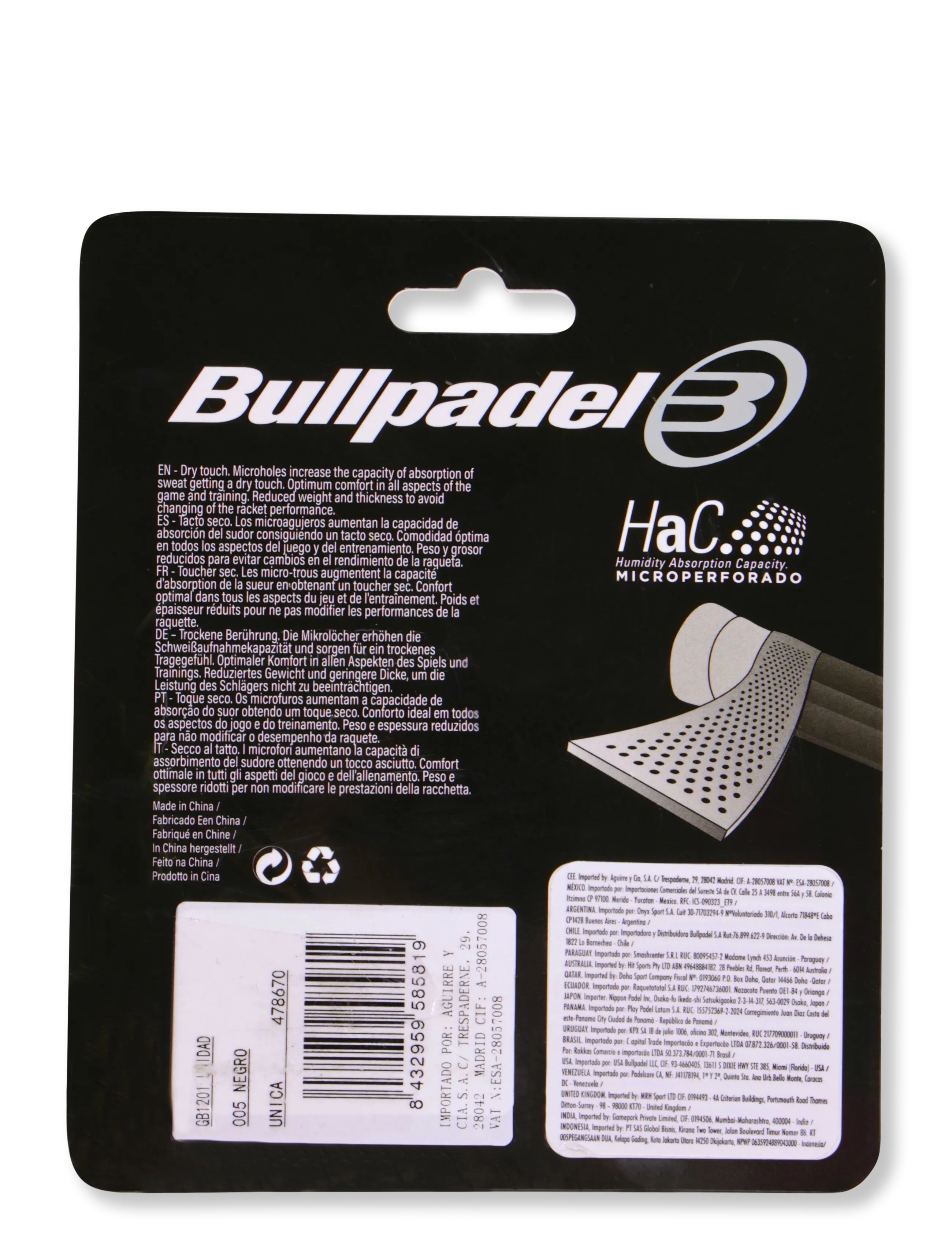 Bullpadel - GB-1201 COMFABS - black - 1