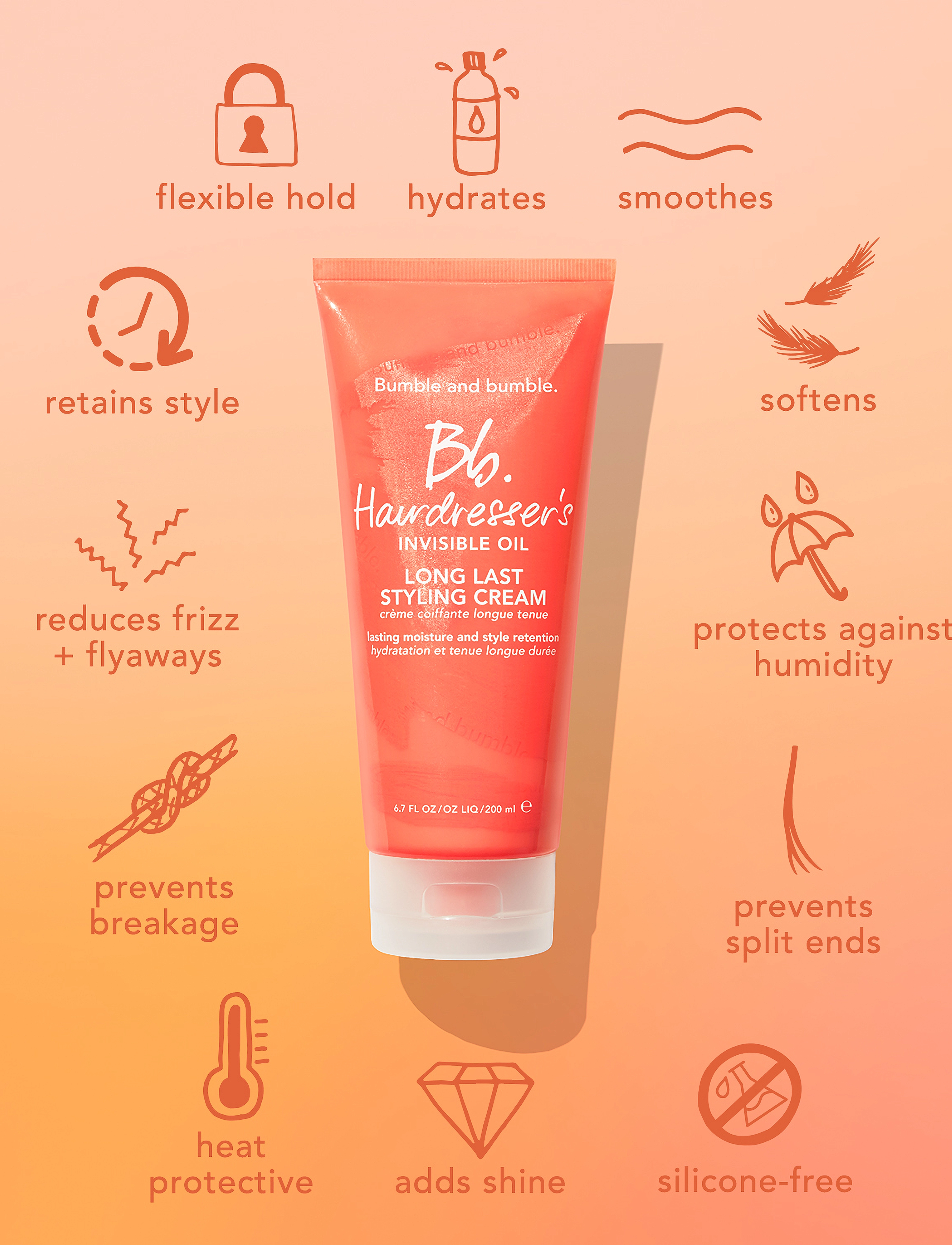 Bumble and bumble. - Hairdressers Long Last Styling Cream 200ml - stylingcremer - bb. hairdressers long last styling cream 200ml - 3