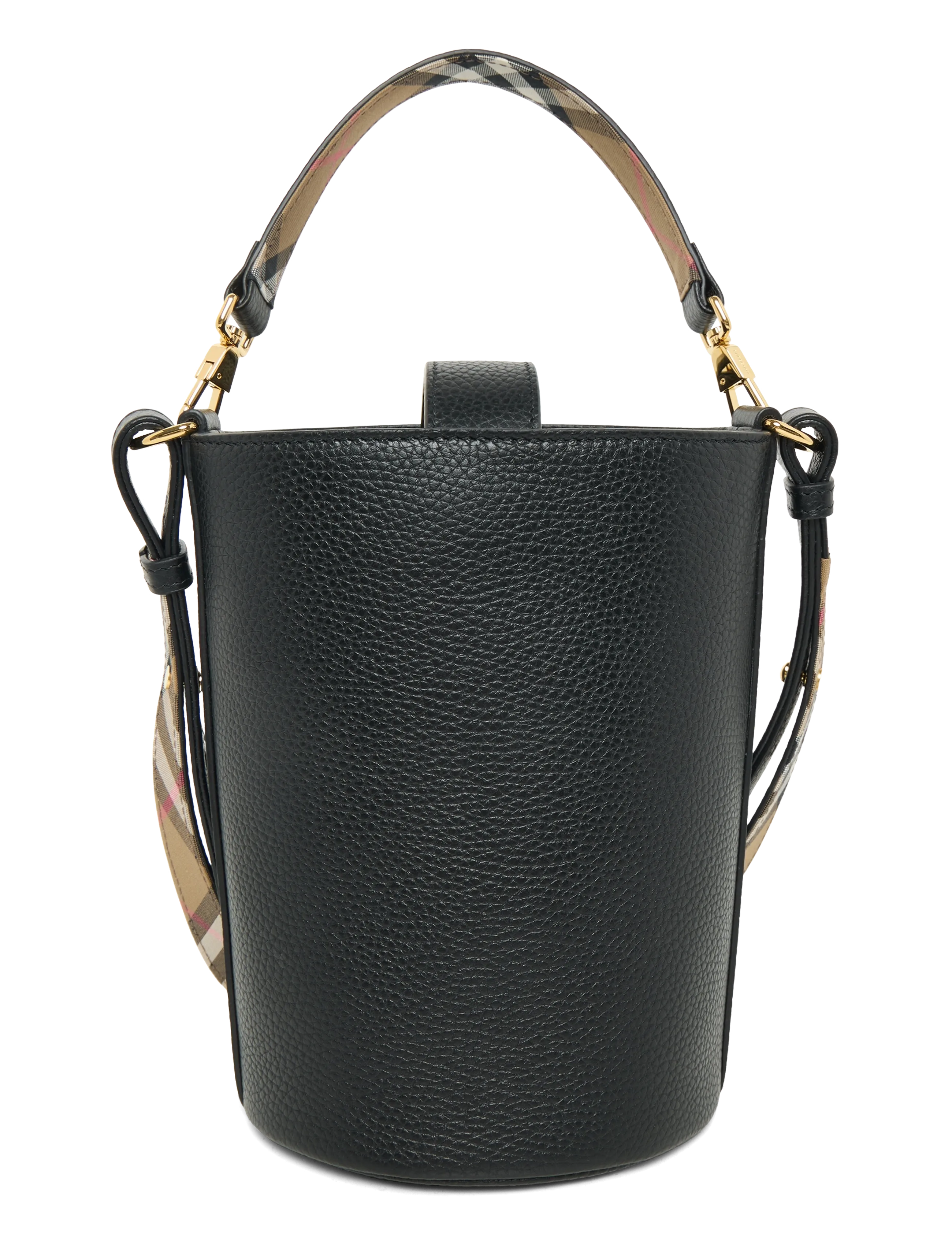 Burberry - Small Leather Bucket Bag - black - 1