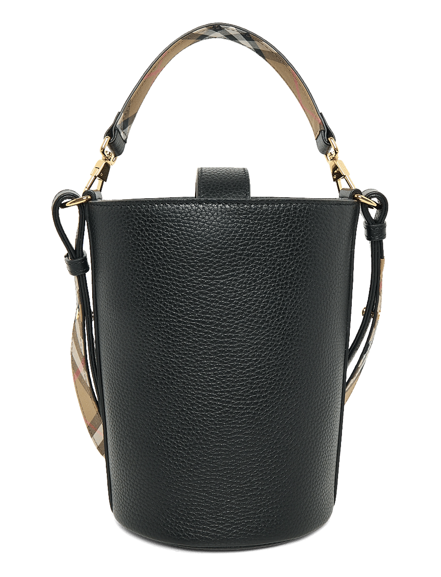 Burberry - Small Leather Bucket Bag - black - 1