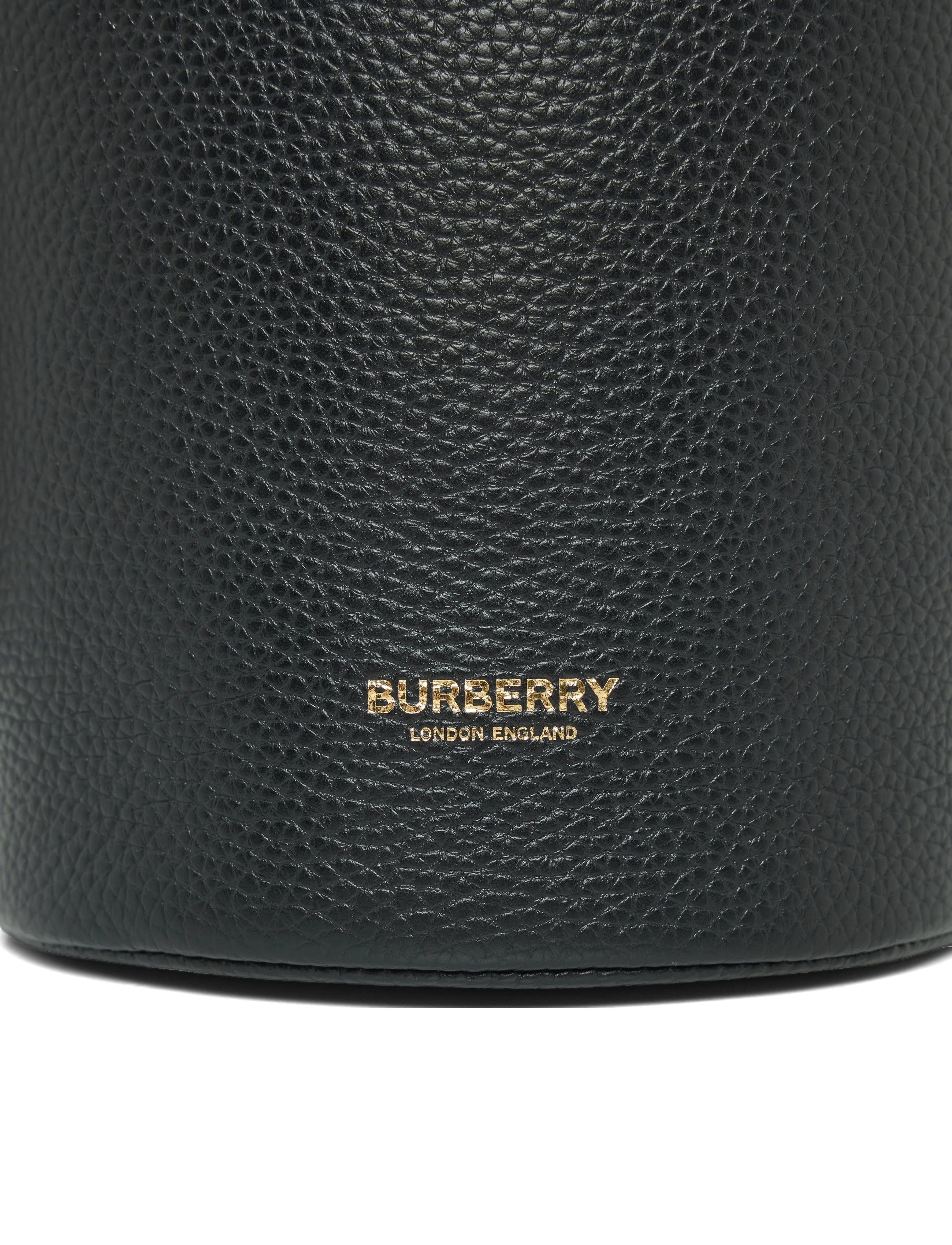 Burberry - Small Leather Bucket Bag - black - 2