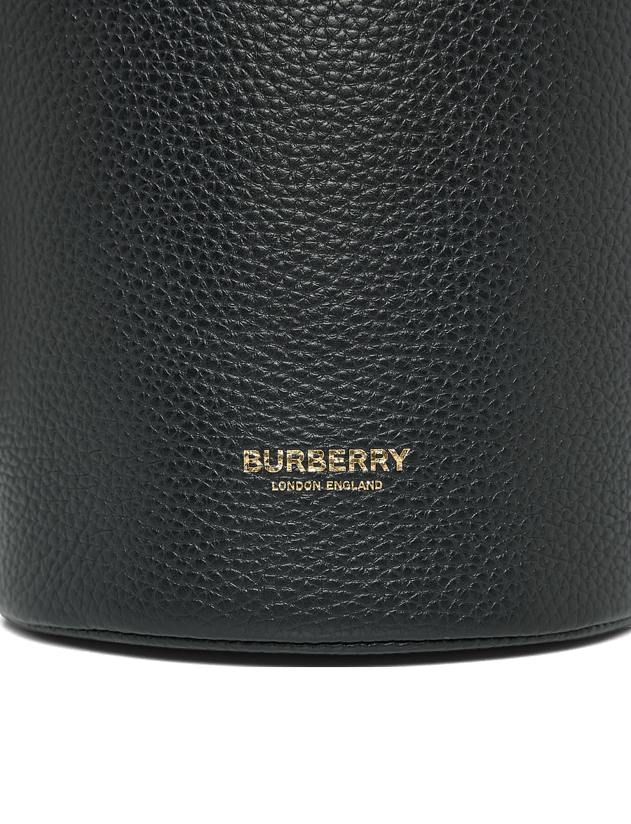 Burberry - Small Leather Bucket Bag - black - 2