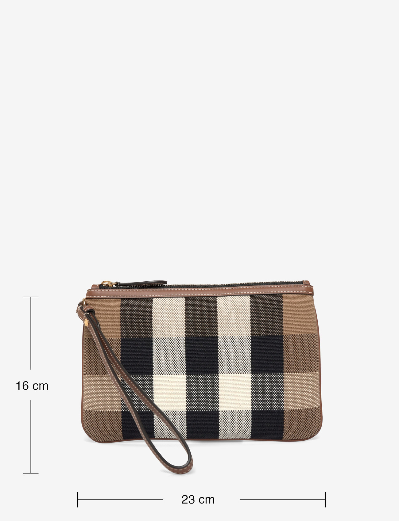 Burberry - New Peyton Clutch - besondere anlässe - taupe brown ip check - 3