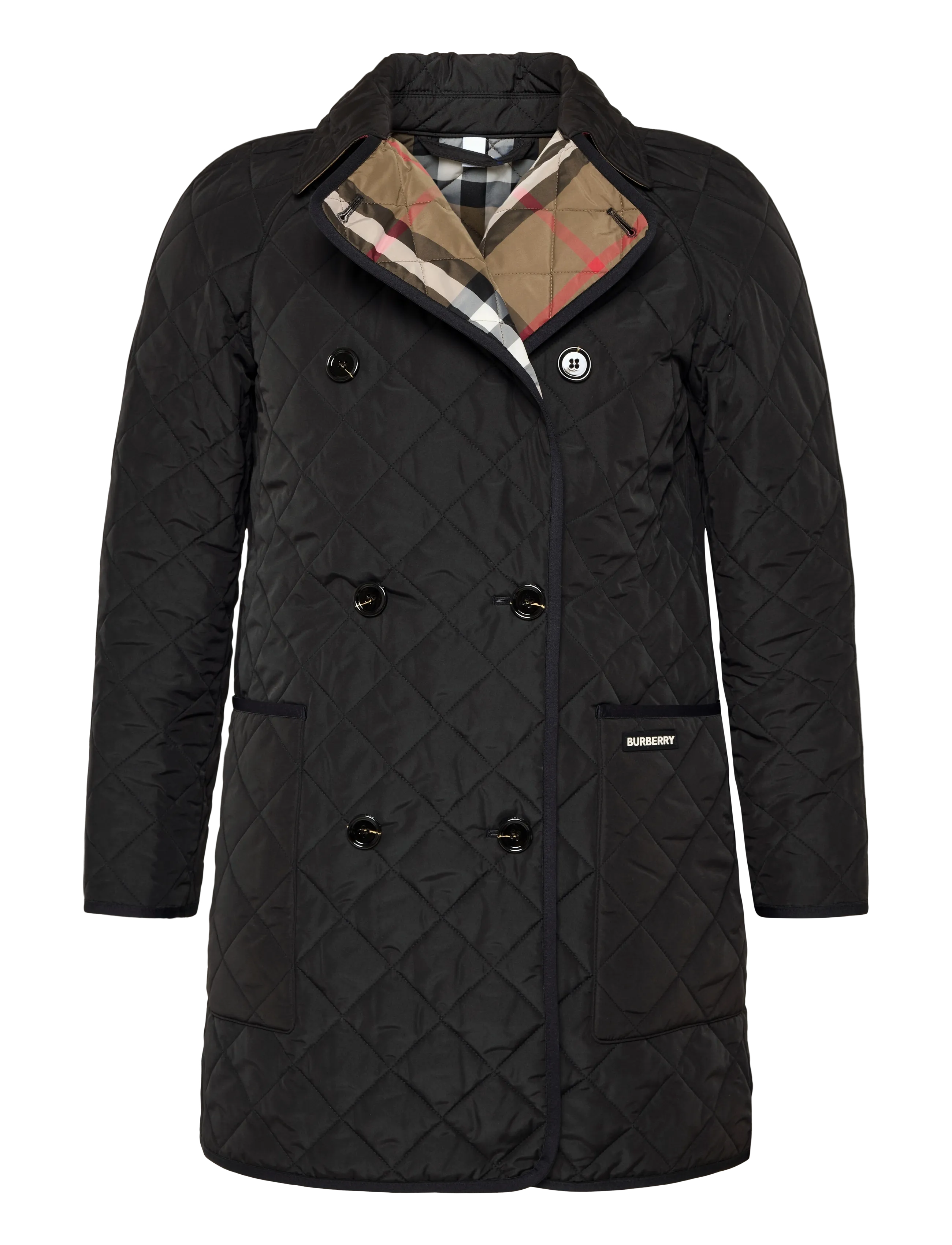BURBERRY Tything Quilted Mantel Schwarz - M - Damen