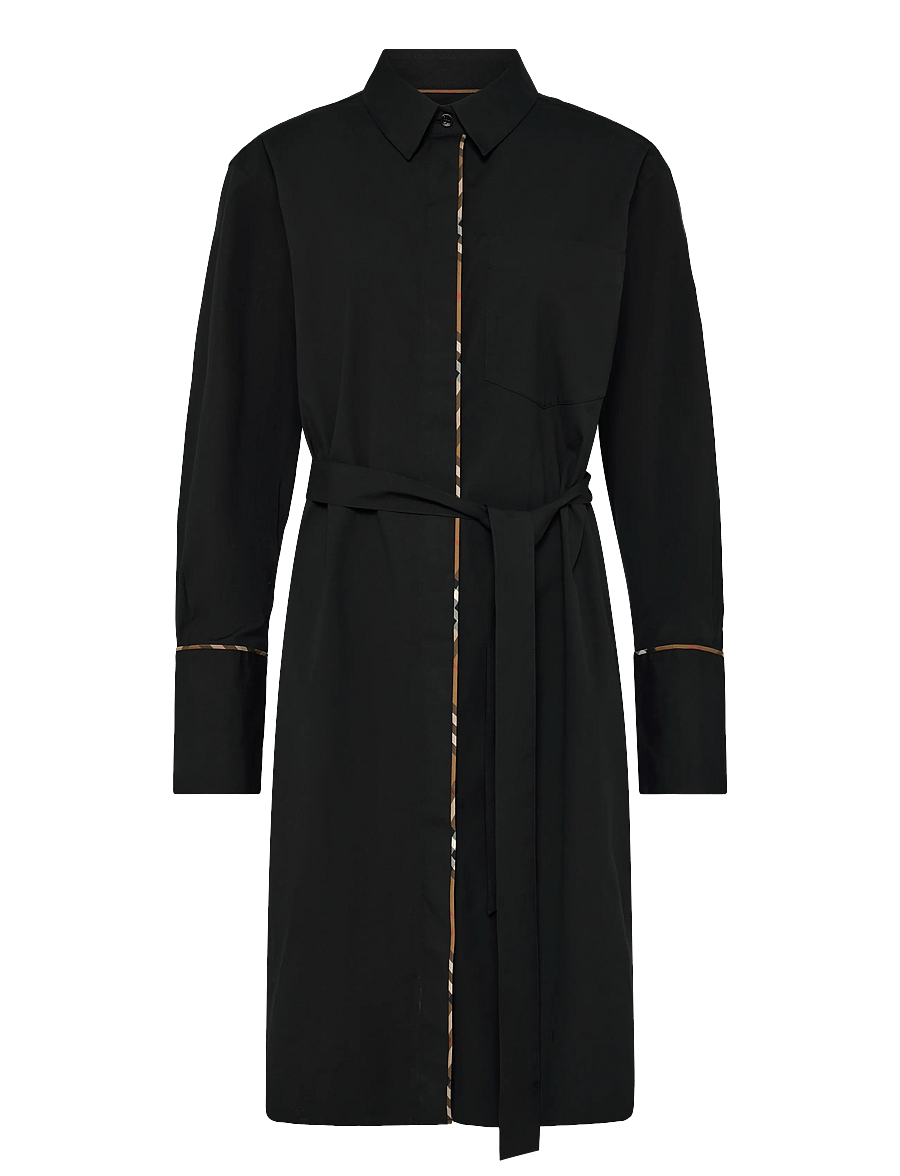 Burberry - Ivery Dress - hemdkleider - black - 0