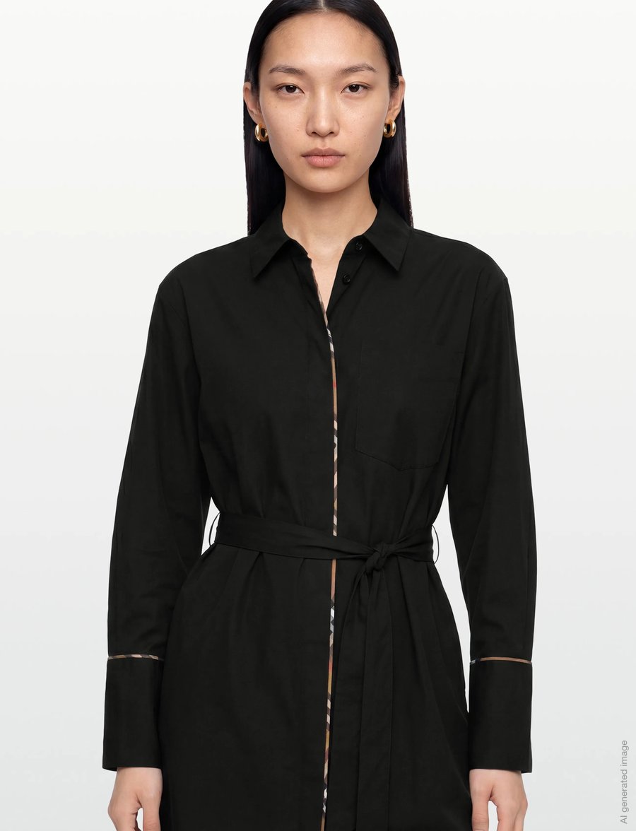Burberry - Ivery Dress - overhemdjurken - black - 3