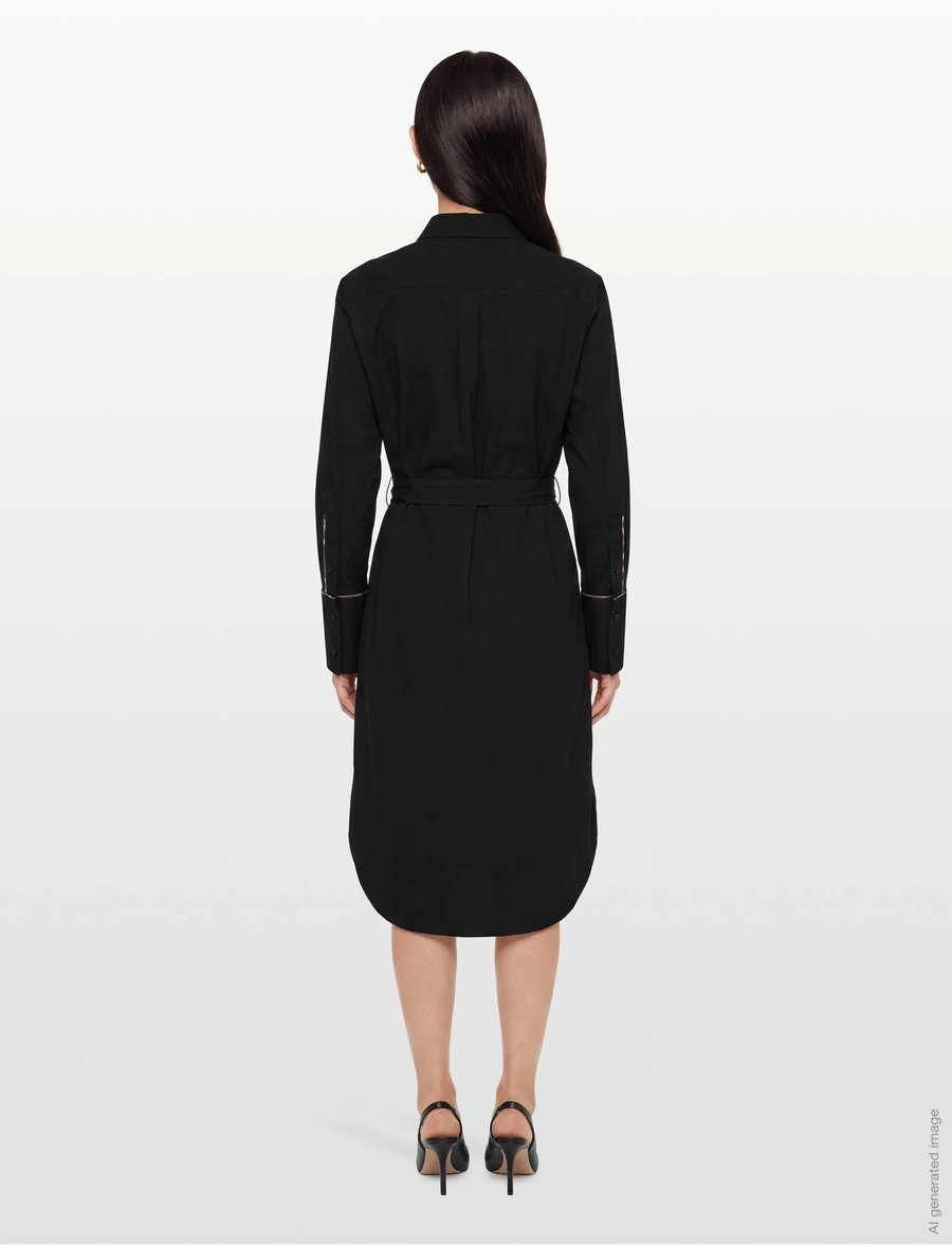 Burberry - Ivery Dress - overhemdjurken - black - 4
