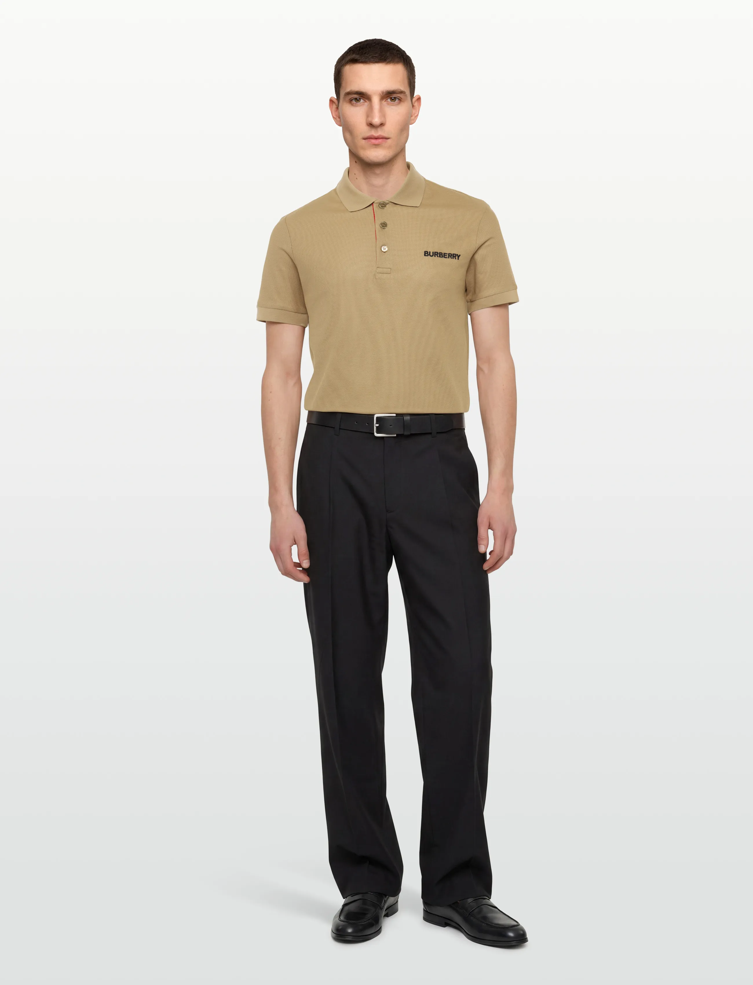Burberry Hartford Short-Sleeved Shirt, Mænd, Polo T-shirt, Brun, Str: S
