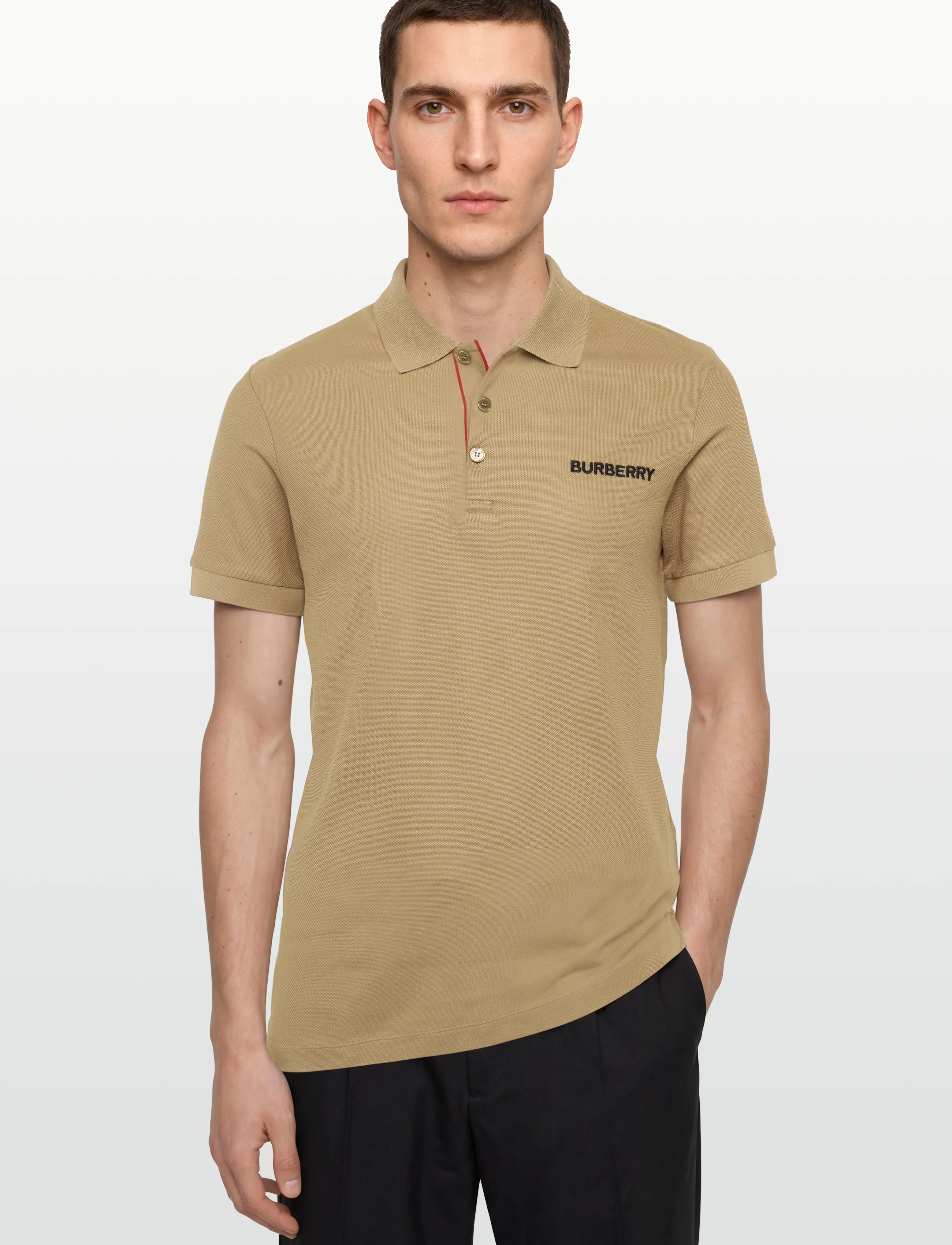 Burberry - Hartford Short-Sleeved Shirt - polos en tricot - brown - 3