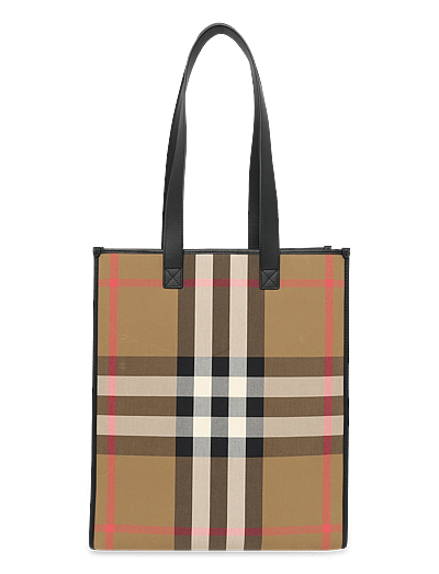 Medium Check Book Tote Bag - Muleposer
