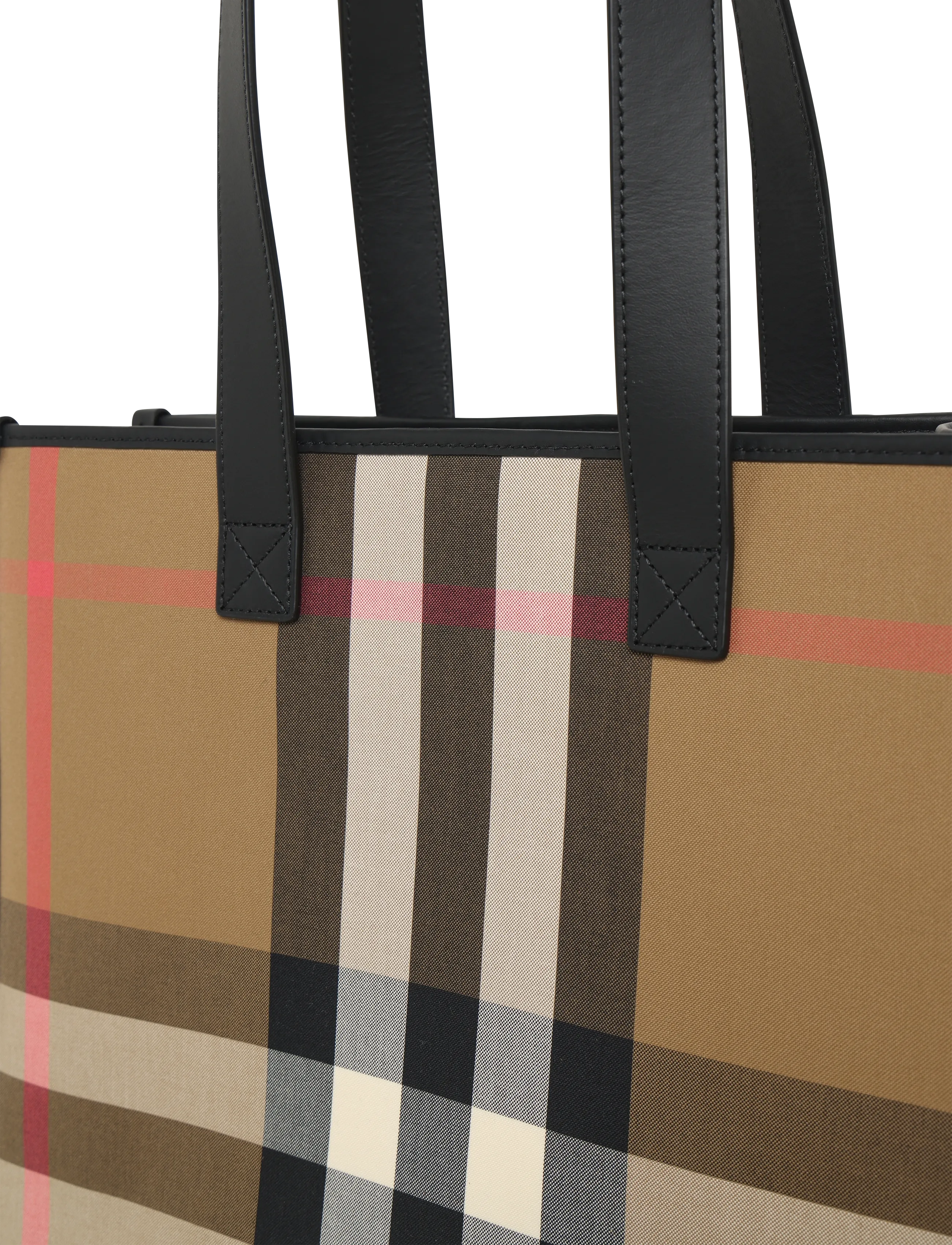 Burberry - Medium Check Book Tote Bag - brown - 2