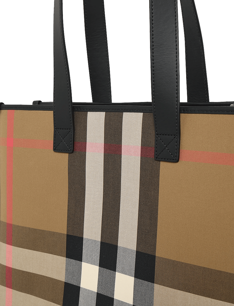 Burberry - Medium Check Book Tote Bag - shoppers - brown - 2
