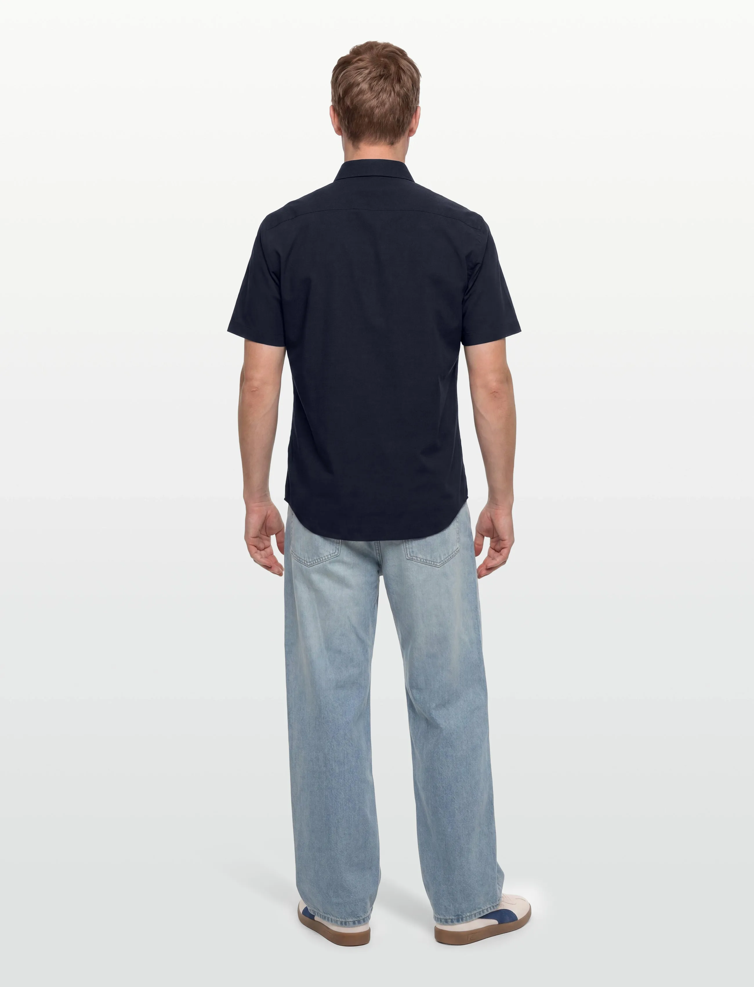 Burberry - Shefford Short-Sleeved Shirt - kortärmade skjortor - navy - 4
