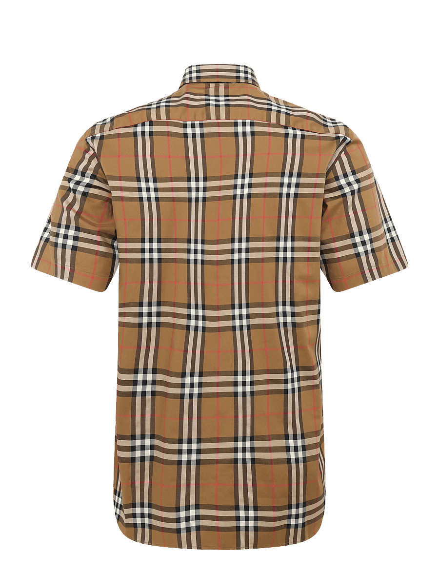 Burberry - Shefford Short-Sleeved Shirt - karierte hemden - brown - 2