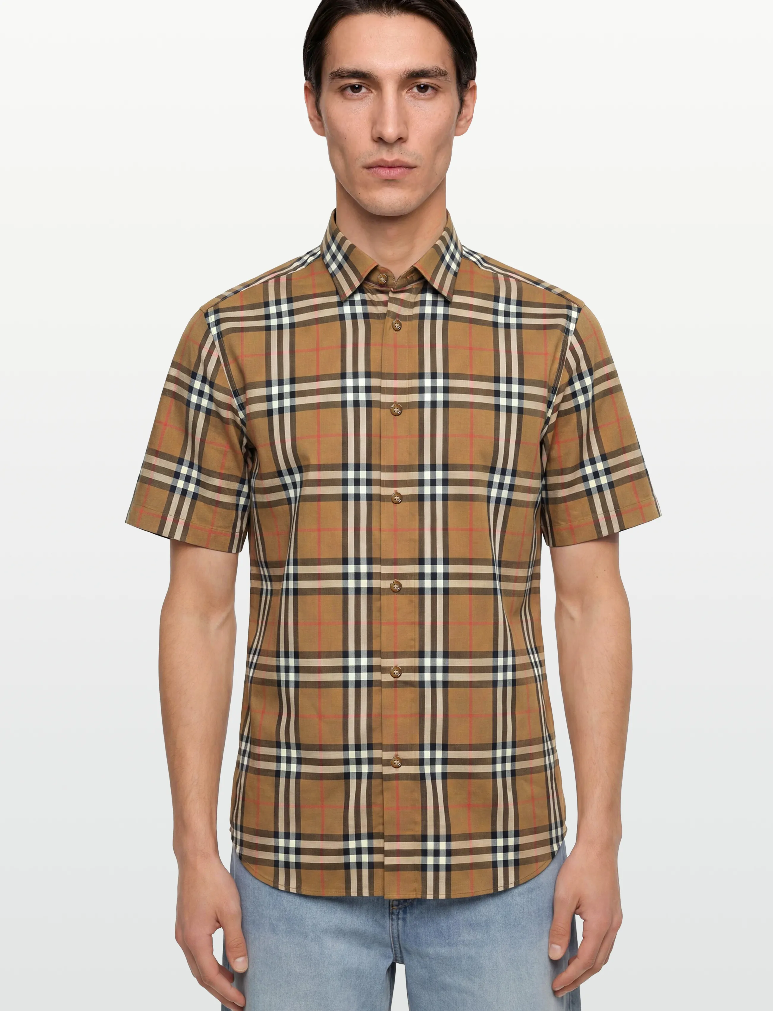 Burberry - Shefford Short-Sleeved Shirt - brown - 3