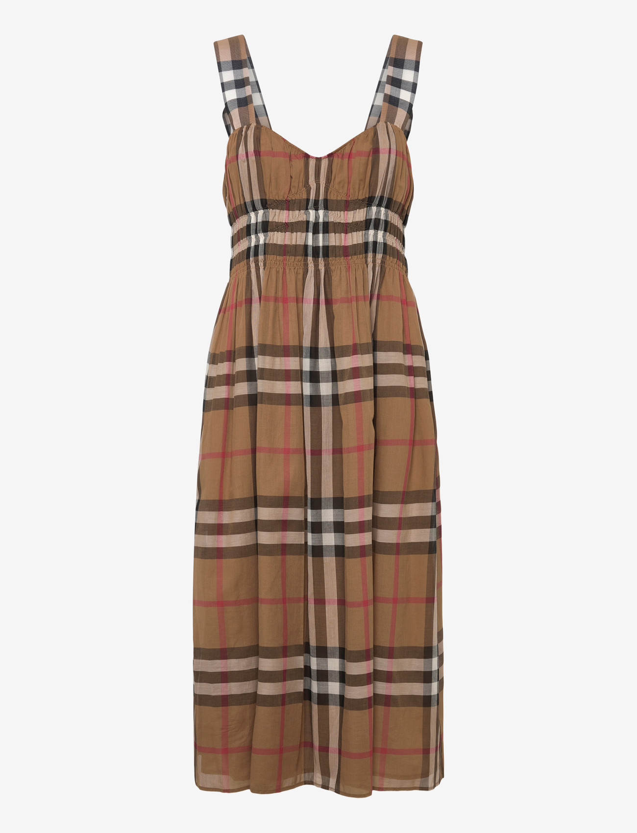 Burberry - Delilah Dress - sommerkleider - taupe brown ip check - 1