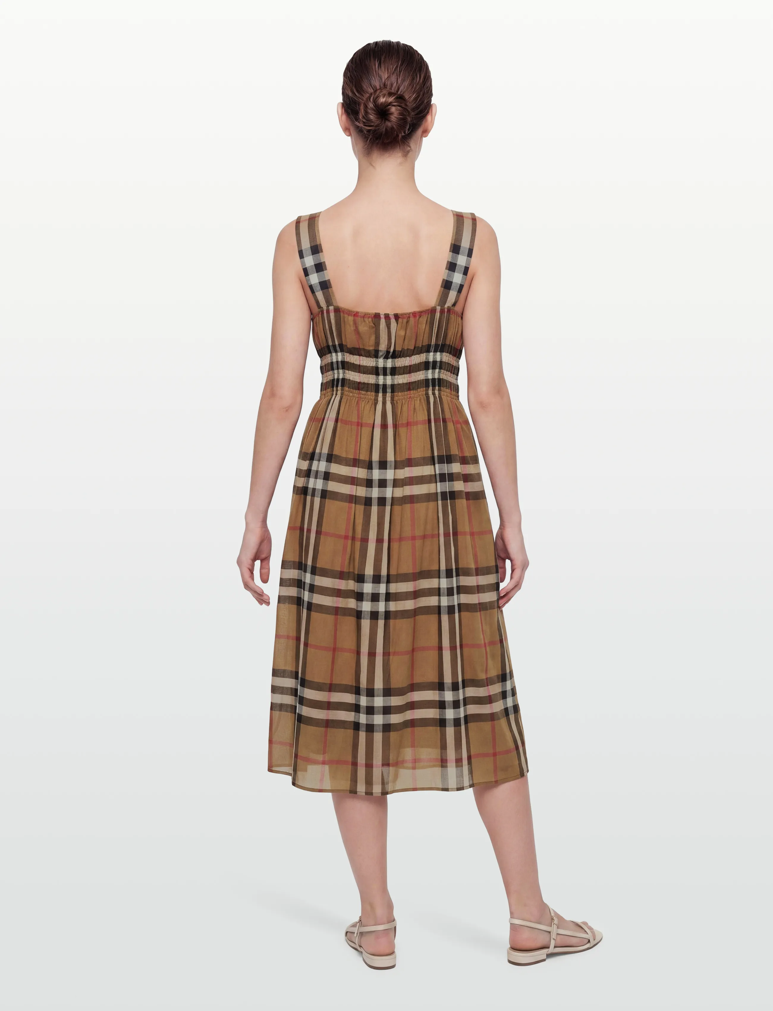 Burberry - Delilah Dress - robes d'été - taupe brown ip check - 4