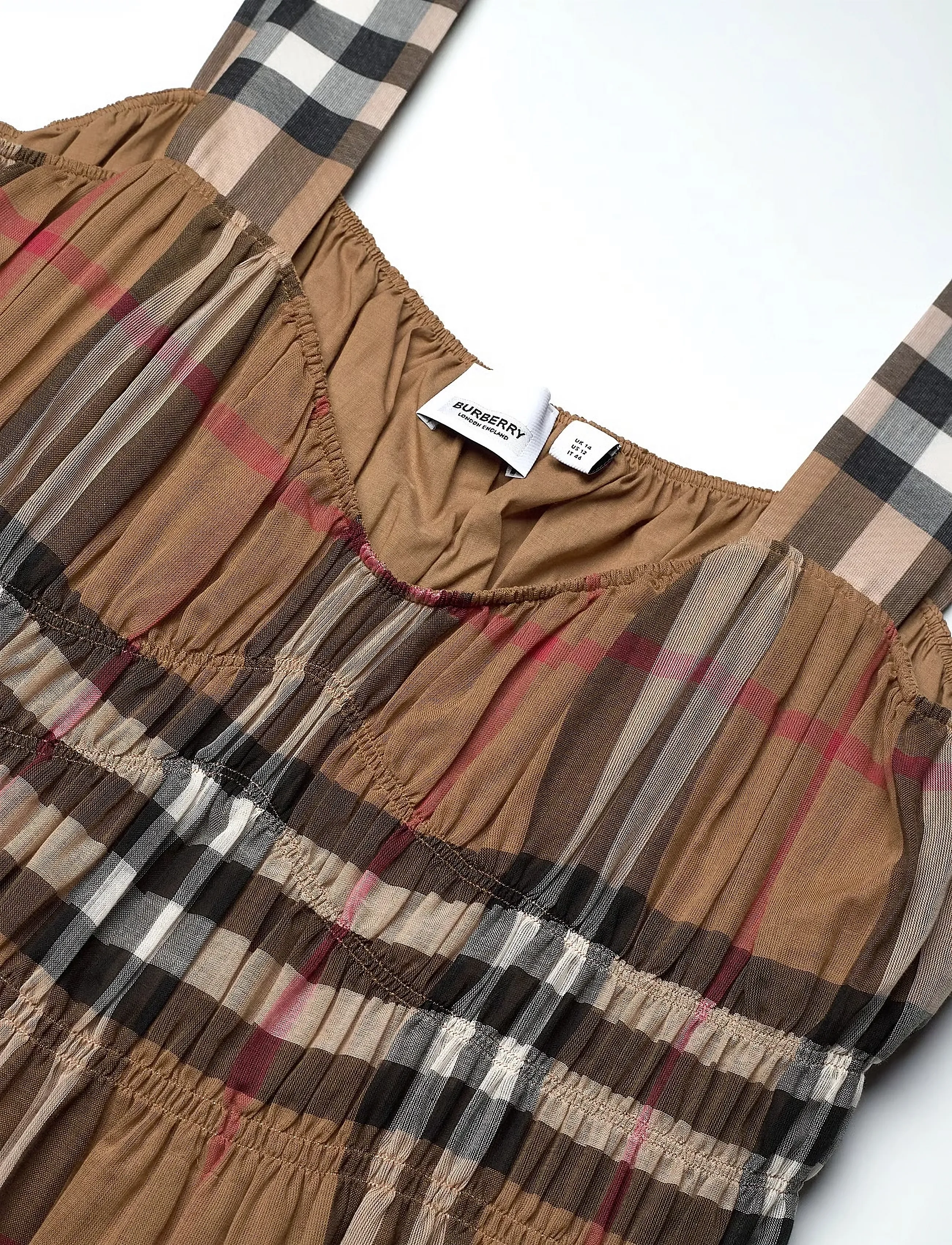 Burberry - Delilah Dress - robes d'été - taupe brown ip check - 5