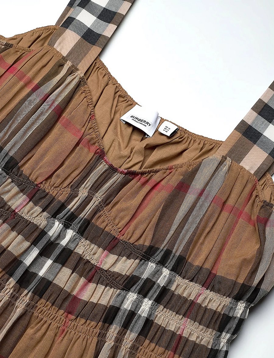 Burberry - Delilah Dress - sommerkjoler - taupe brown ip check - 5