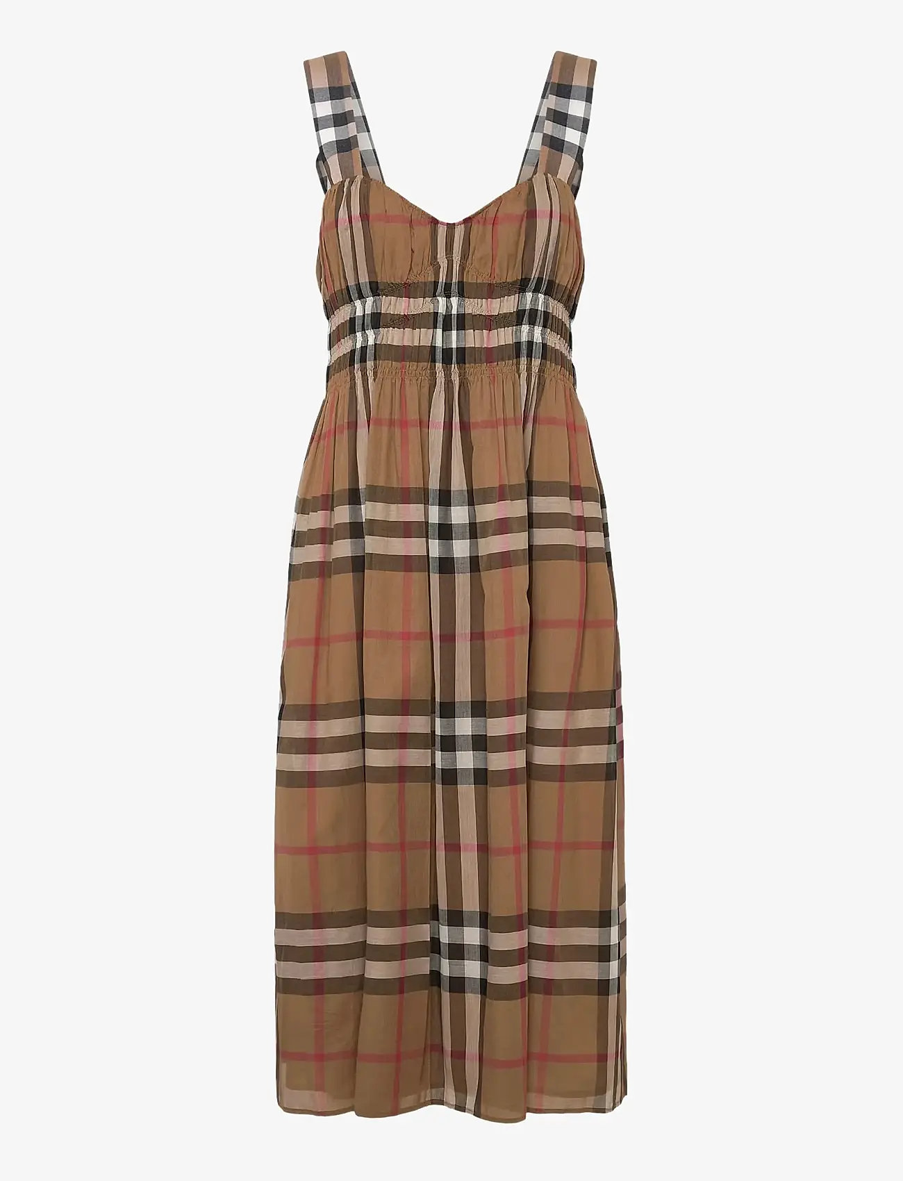 Burberry - Delilah Dress - sommerkleider - taupe brown ip check - 0