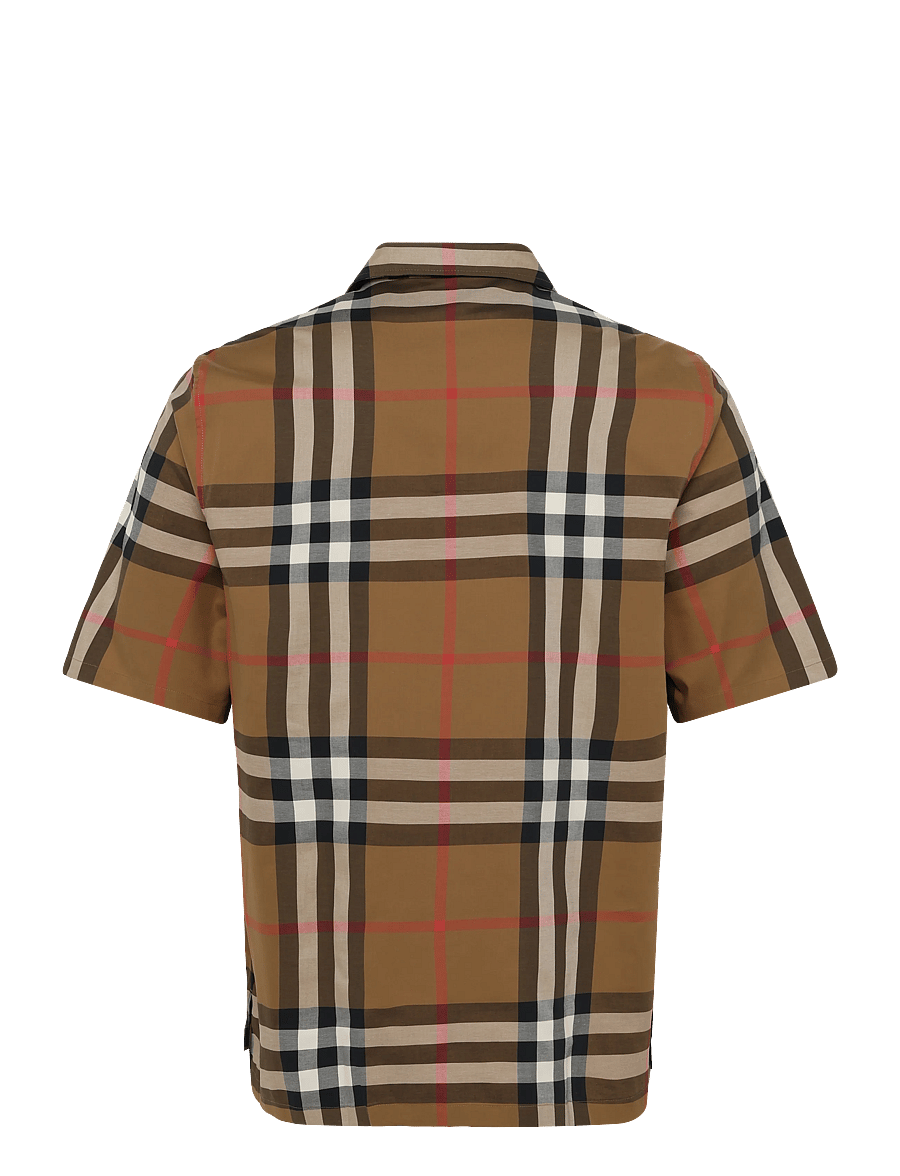 Burberry - Elio Short-Sleeved Shirt - karierte hemden - brown - 2