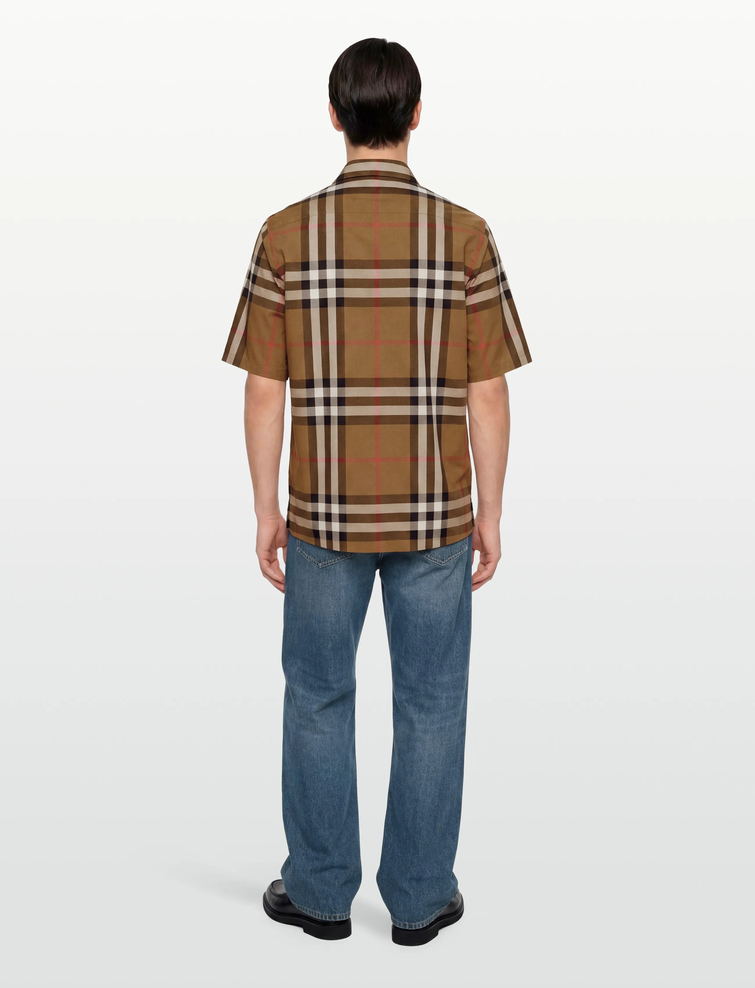 Burberry - Elio Short-Sleeved Shirt - ternede skjorter - brown - 4