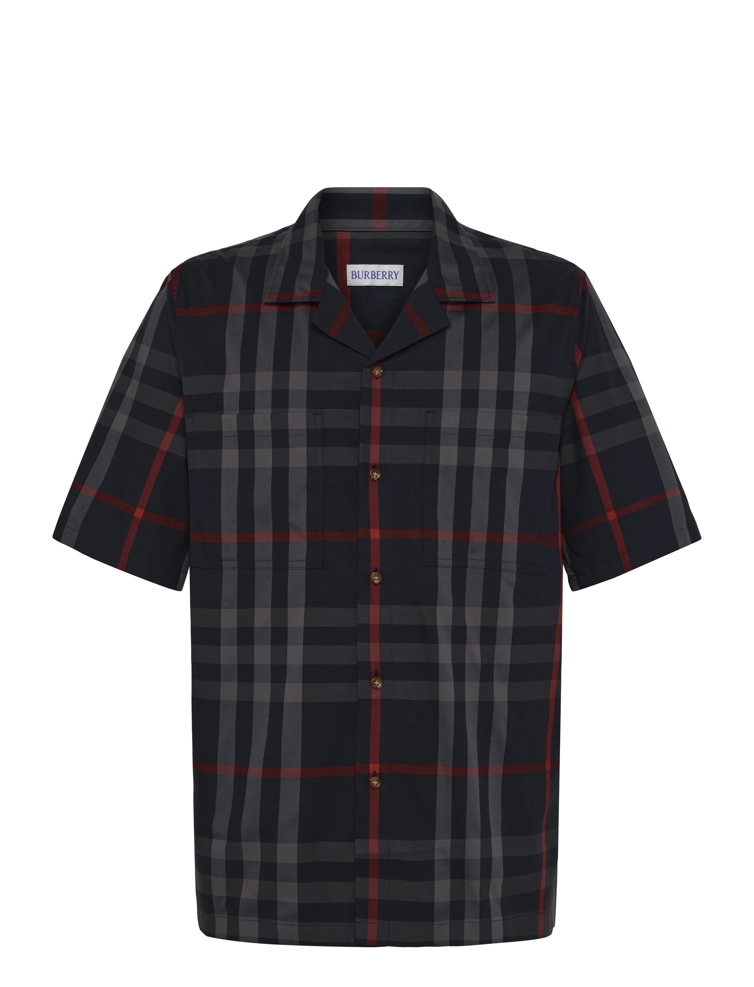Burberry Elio Short-Sleeved Shirt - Ruudulised särgid - NAVY / navy