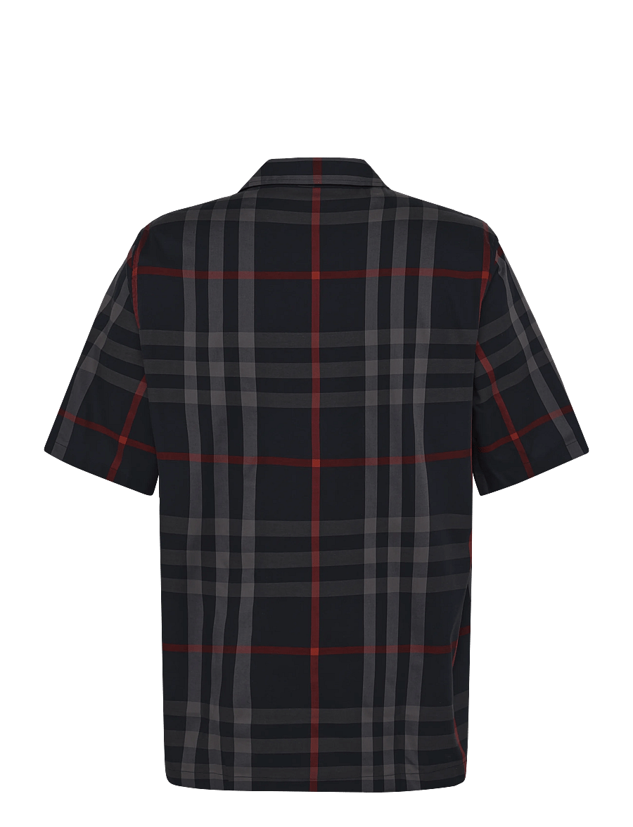 Burberry - Elio Short-Sleeved Shirt - karierte hemden - navy - 2