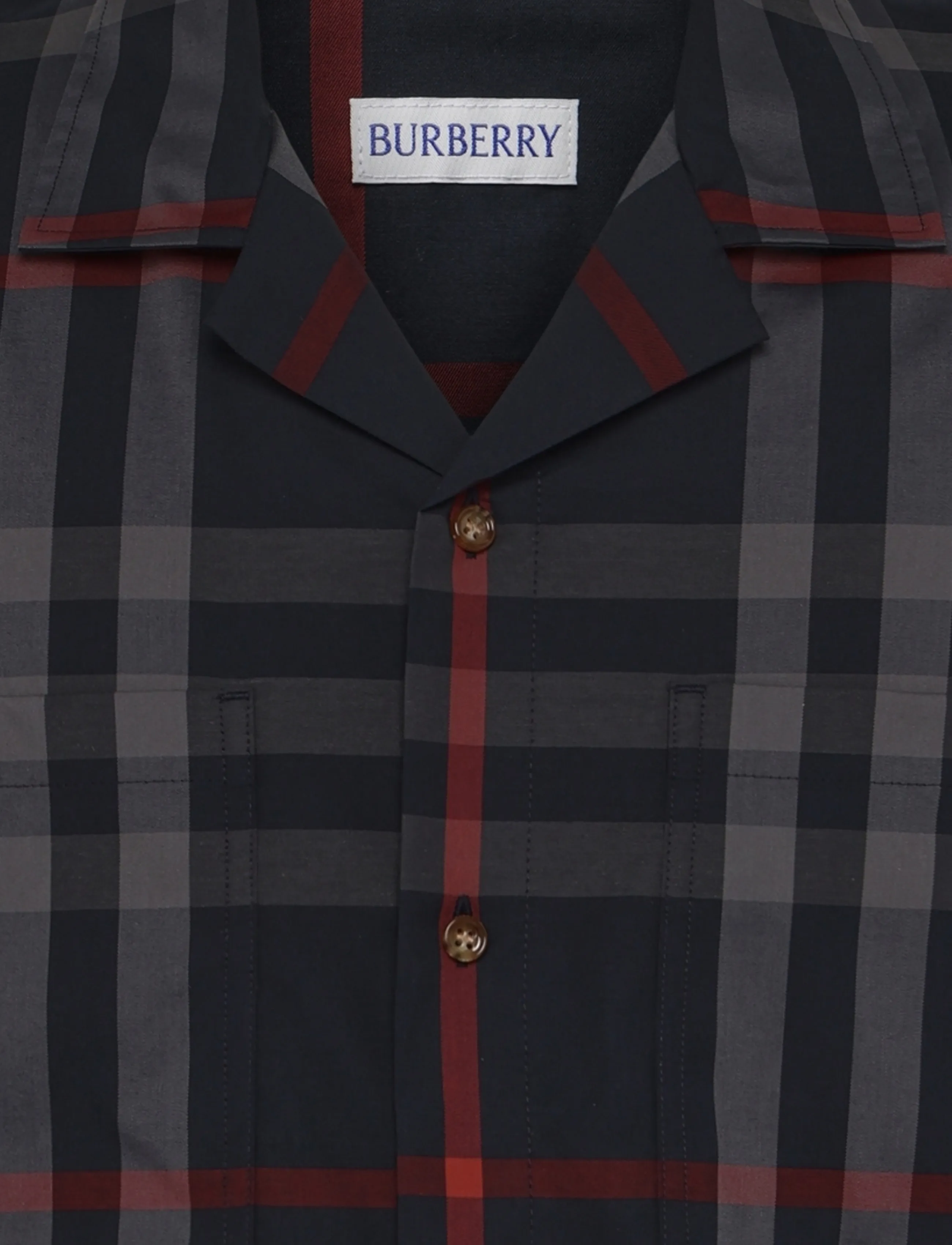 Burberry - Elio Short-Sleeved Shirt - navy - 2